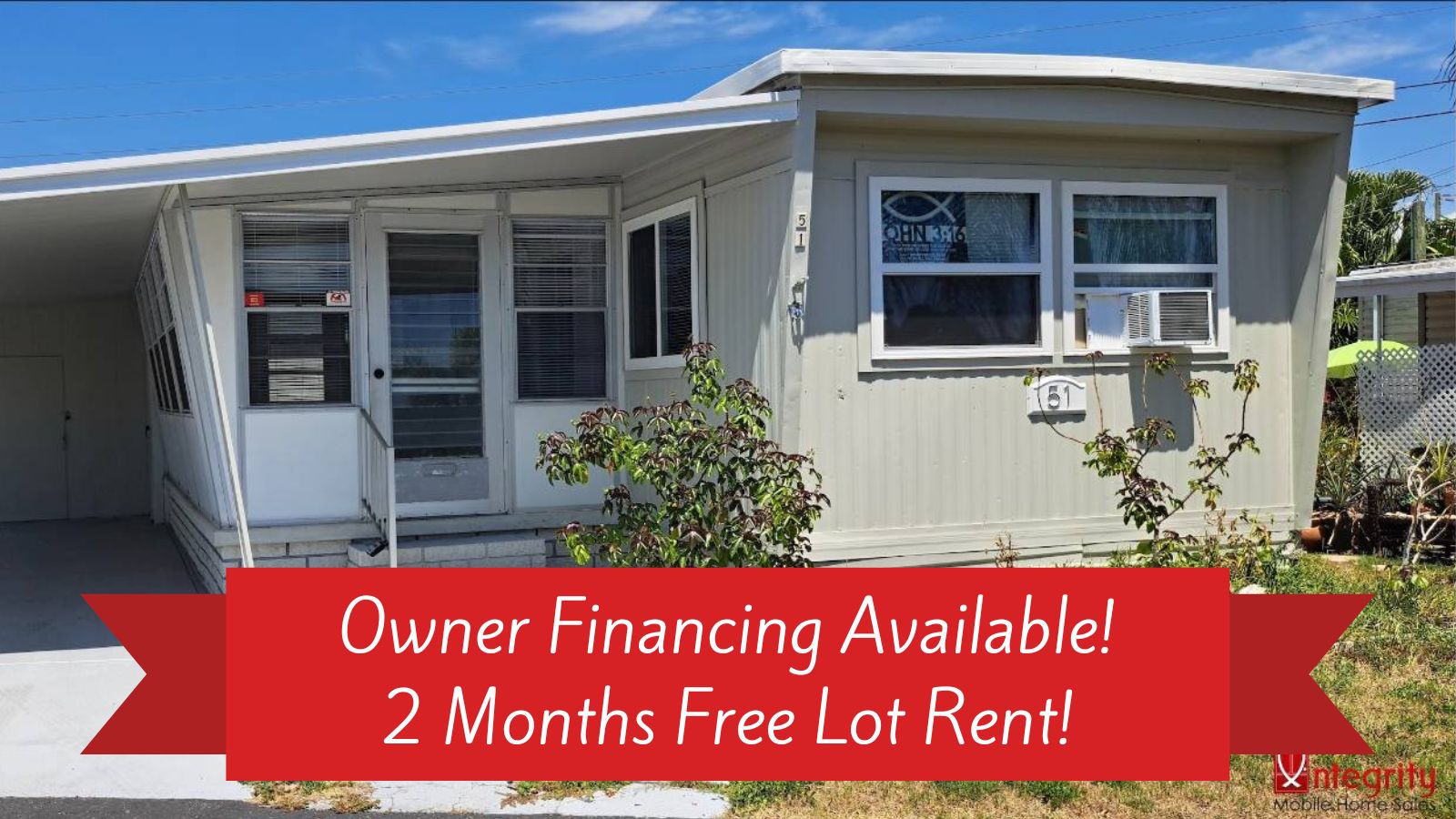 7403 46th Avenue N, Lot 51, St Petersburg, Florida 33709, 1 Bedroom Bedrooms, ,1 BathroomBathrooms,55-Plus Mobile Home,For Sale,46th Avenue N, Lot 51,2677