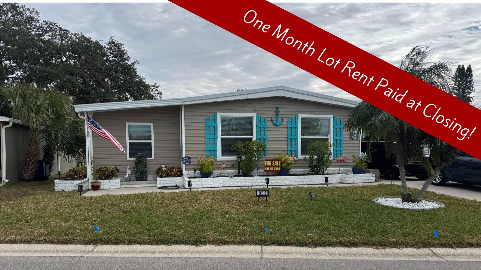 305 Colony Drive North, Ellenton, Florida 34222, 2 Bedrooms Bedrooms, ,2 BathroomsBathrooms,55-Plus Mobile Home,For Sale,Colony Drive North,3165