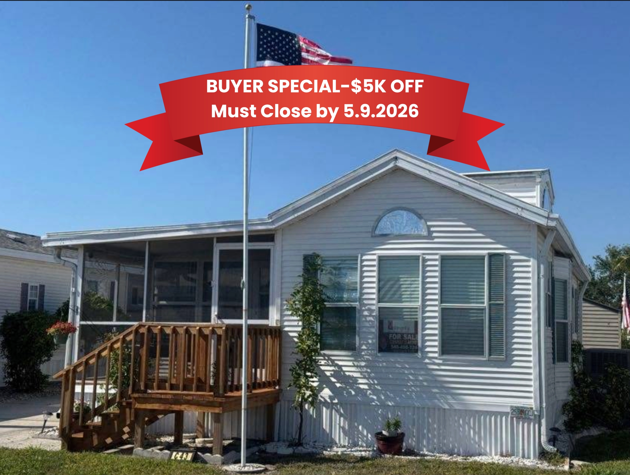 6633 53rd Avenue East, Lot C43, Bradenton, Florida 34203, 2 Bedrooms Bedrooms, ,1 BathroomBathrooms,55-Plus Mobile Home,For Sale,53rd Avenue East, Lot C43,3618