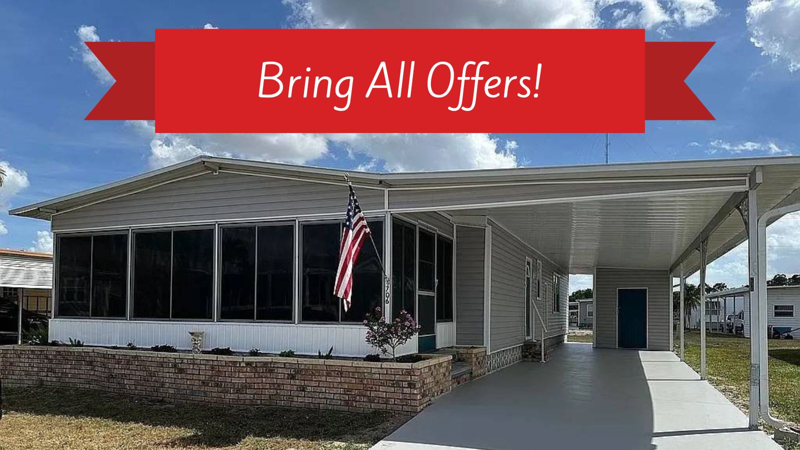 706 Brigantine Blvd, Lot 706, North Fort Myers, Florida 33917, 2 Bedrooms Bedrooms, ,2 BathroomsBathrooms,55-Plus Mobile Home,For Sale,Brigantine Blvd, Lot 706,3771