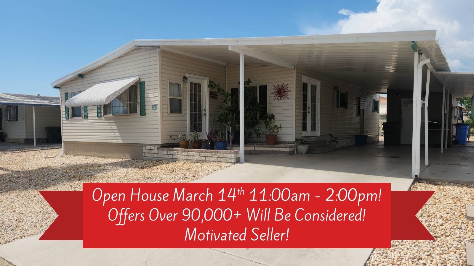 3901 71st St West, Lot 170, Bradenton, Florida 34209, 2 Bedrooms Bedrooms, ,2 BathroomsBathrooms,55-Plus Mobile Home,For Sale,71st St West, Lot 170,3987