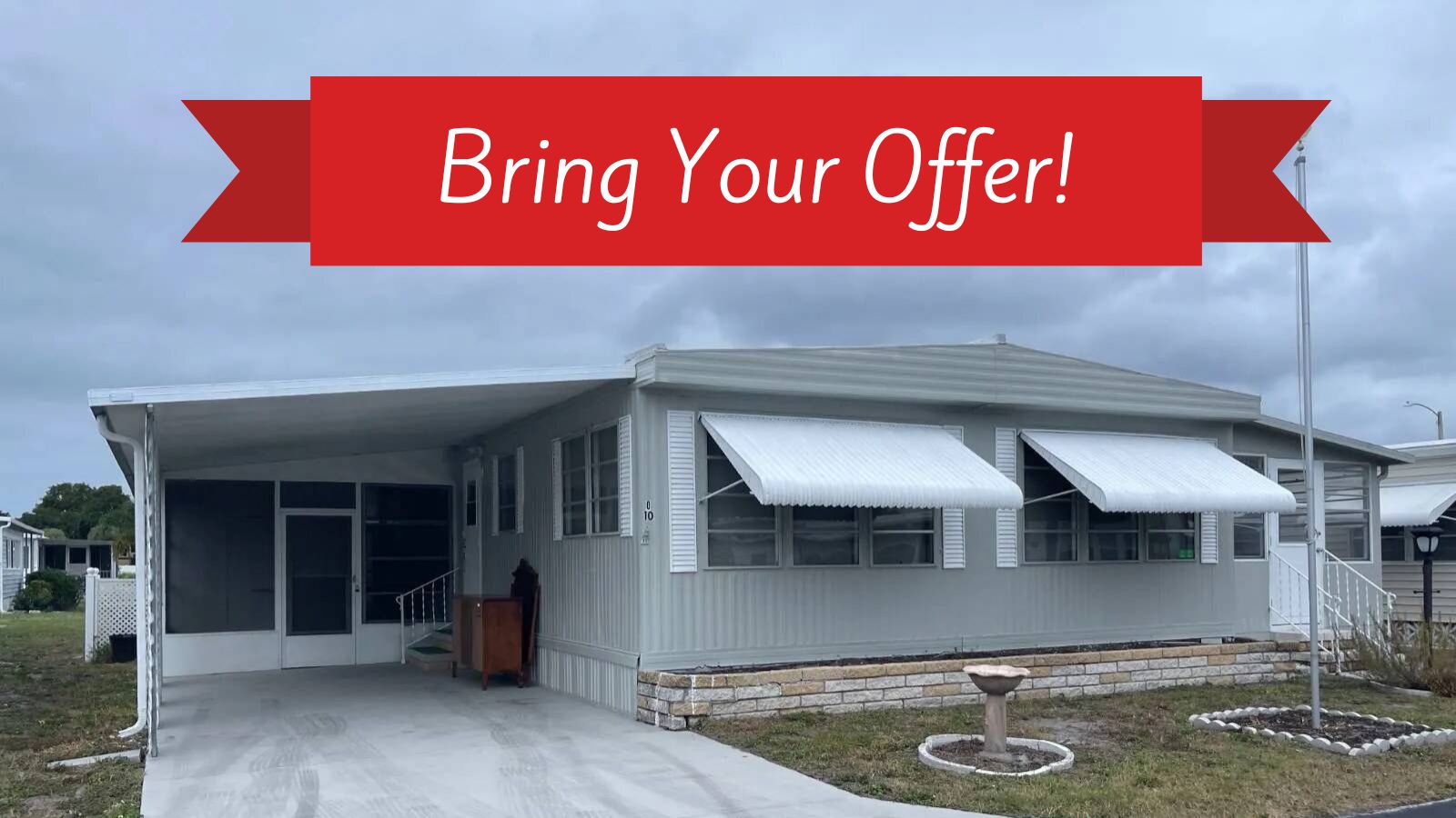 603 63rd Avenue West, Lot Q10, Bradenton, Florida 34207, 2 Bedrooms Bedrooms, ,2 BathroomsBathrooms,55-Plus Mobile Home,For Sale,63rd Avenue West, Lot Q10,4027