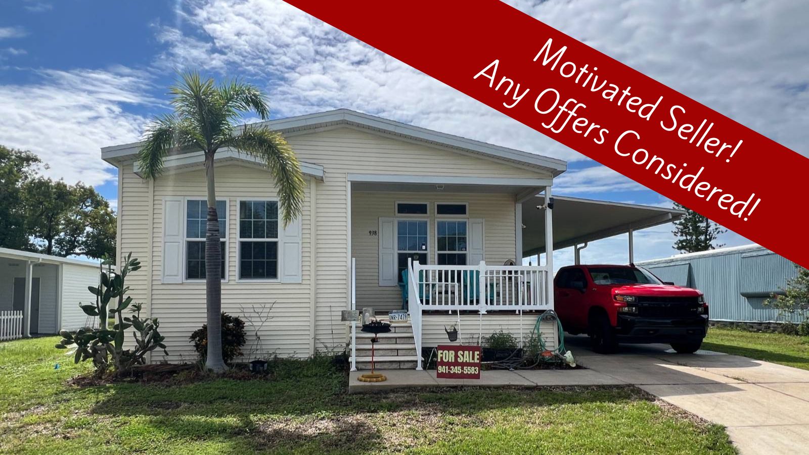 938 Siesta Drive, Ellenton, Florida 34222, 3 Bedrooms Bedrooms, ,2 BathroomsBathrooms,55-Plus Mobile Home,For Sale,Siesta Drive,4032