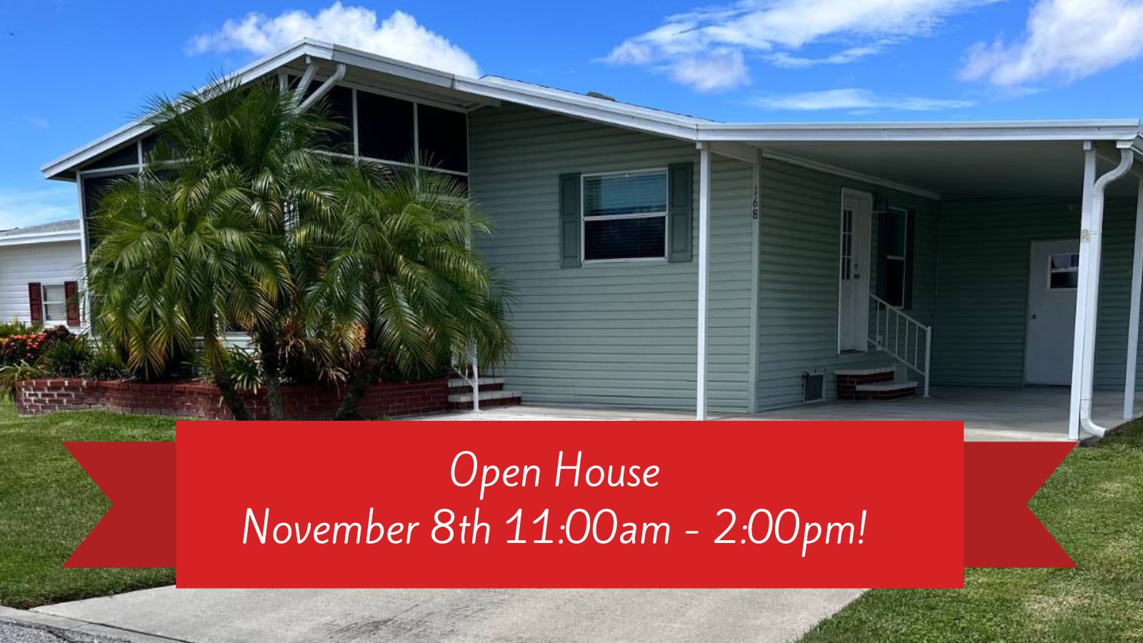 168 Begonia Terrace, Parrish, Florida 34219, 2 Bedrooms Bedrooms, ,2 BathroomsBathrooms,55-Plus Mobile Home,For Sale,Begonia Terrace,4048