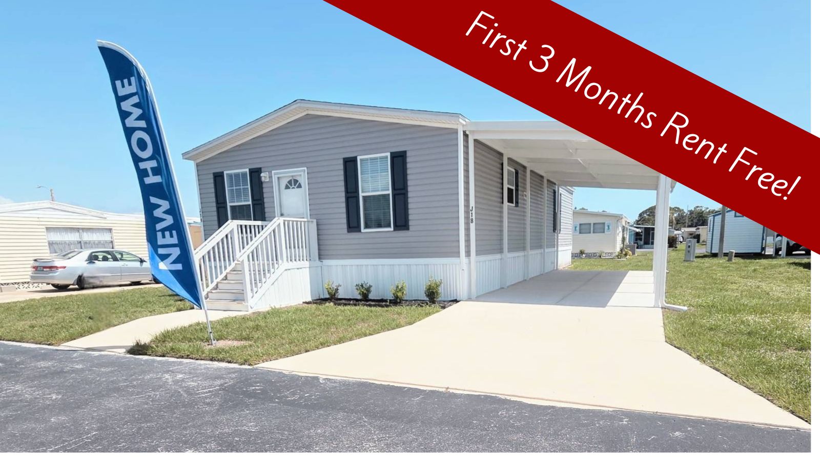 603 63rd Avenue West, Lot J18, Bradenton, Florida 34207, 3 Bedrooms Bedrooms, ,2 BathroomsBathrooms,55-Plus Mobile Home,For Rent,63rd Avenue West, Lot J18,4055