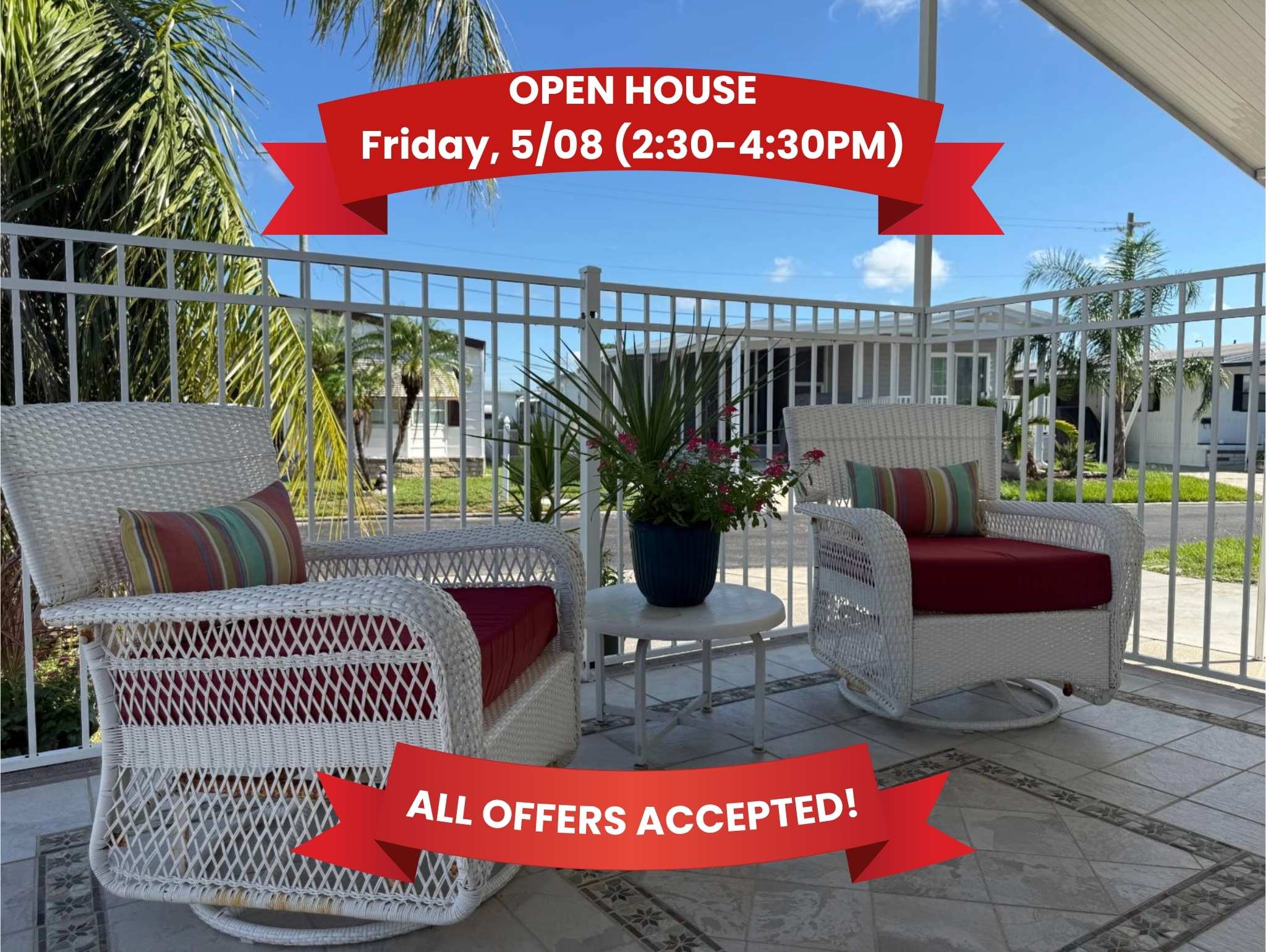 508 44th Avenue East, Lot K3, Bradenton, Florida 34203, 2 Bedrooms Bedrooms, ,2 BathroomsBathrooms,55-Plus Mobile Home,Open House,44th Avenue East, Lot K3,4083