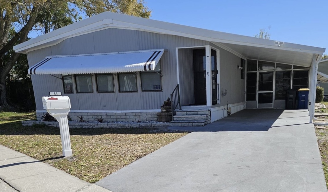 100 Hampton Road, Lot 83, Clearwater, Florida 33759, 2 Bedrooms Bedrooms, ,2 BathroomsBathrooms,55-Plus Mobile Home,For Sale,Hampton Road, Lot 83,4195