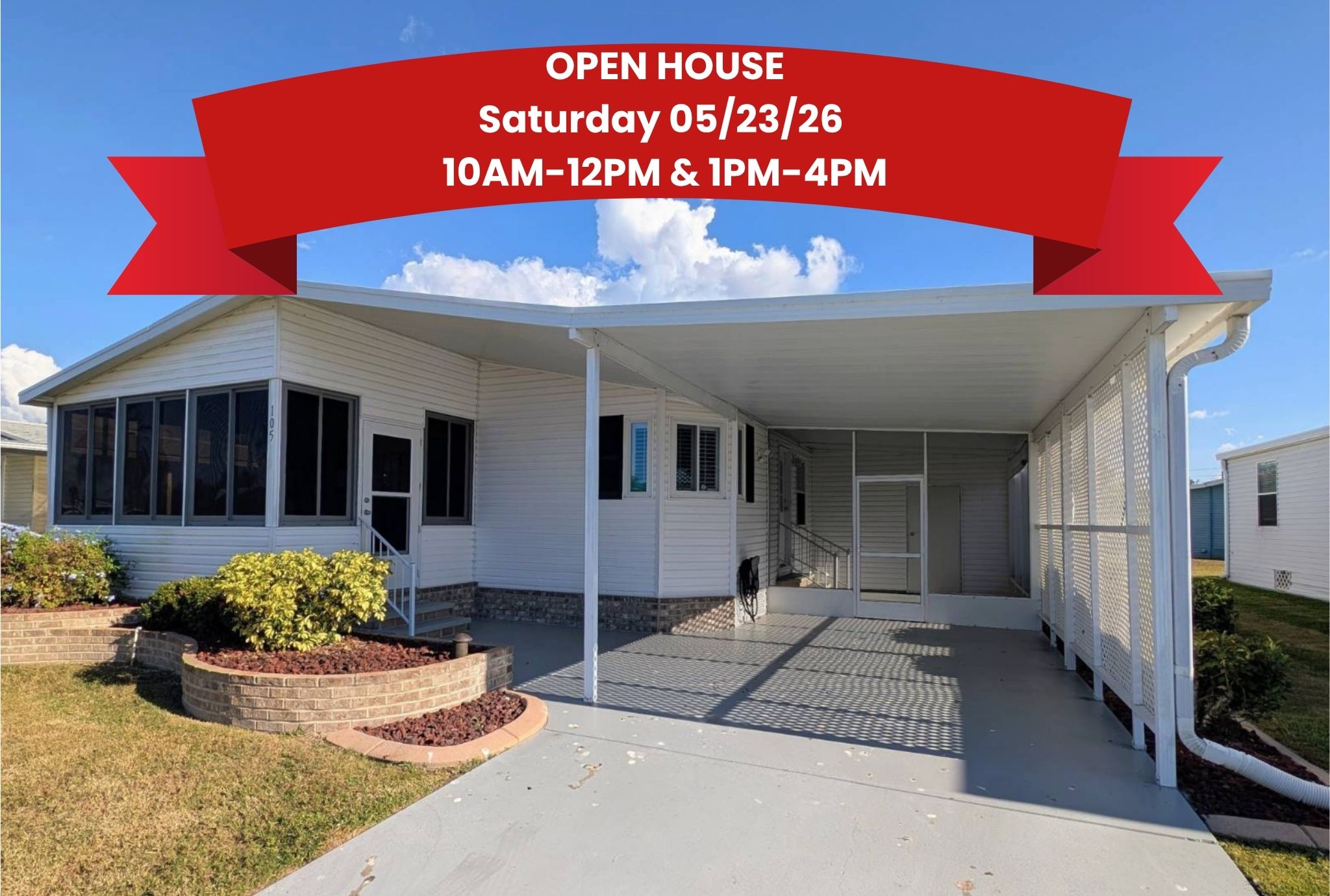 105 Jacaranda Way, Parrish, Florida 34219, 2 Bedrooms Bedrooms, ,2 BathroomsBathrooms,55-Plus Mobile Home,For Sale,Jacaranda Way,4217
