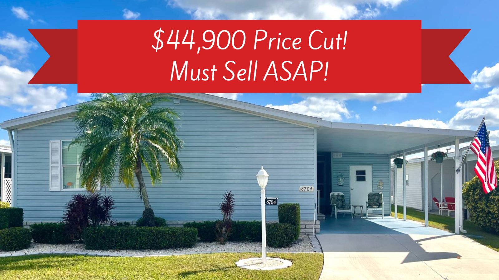 8704 27th Avenue East, Palmetto, Florida 34221, 3 Bedrooms Bedrooms, ,2 BathroomsBathrooms,55-Plus Mobile Home,For Sale,27th Avenue East,4219