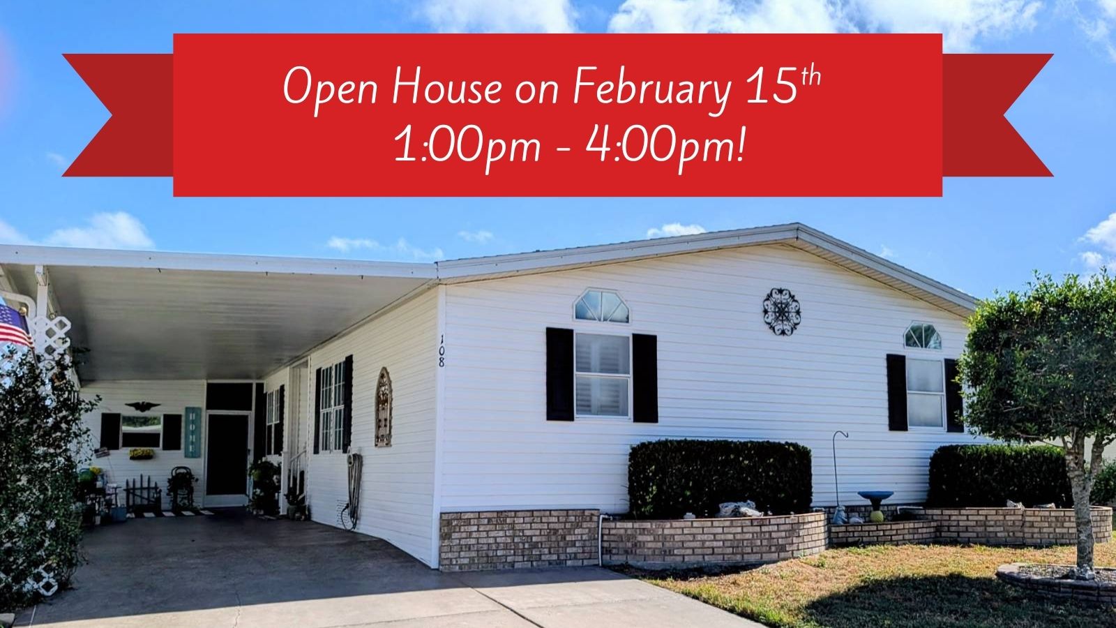 108 Tiger Lilly Drive, Parrish, Florida 34219, 2 Bedrooms Bedrooms, ,3 BathroomsBathrooms,55-Plus Mobile Home,For Sale,Tiger Lilly Drive,4228