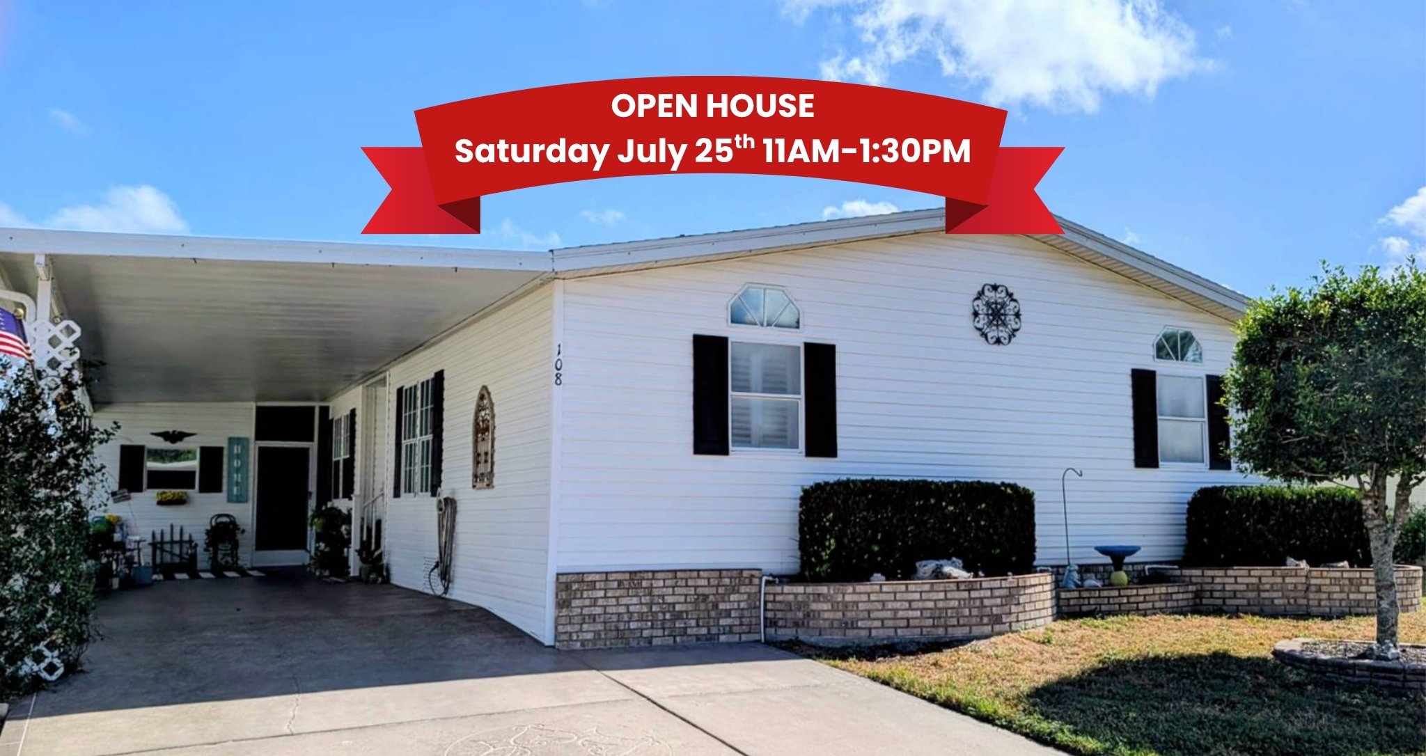 108 Tiger Lilly Drive, Parrish, Florida 34219, 2 Bedrooms Bedrooms, ,3 BathroomsBathrooms,55-Plus Mobile Home,For Sale,Tiger Lilly Drive,4228