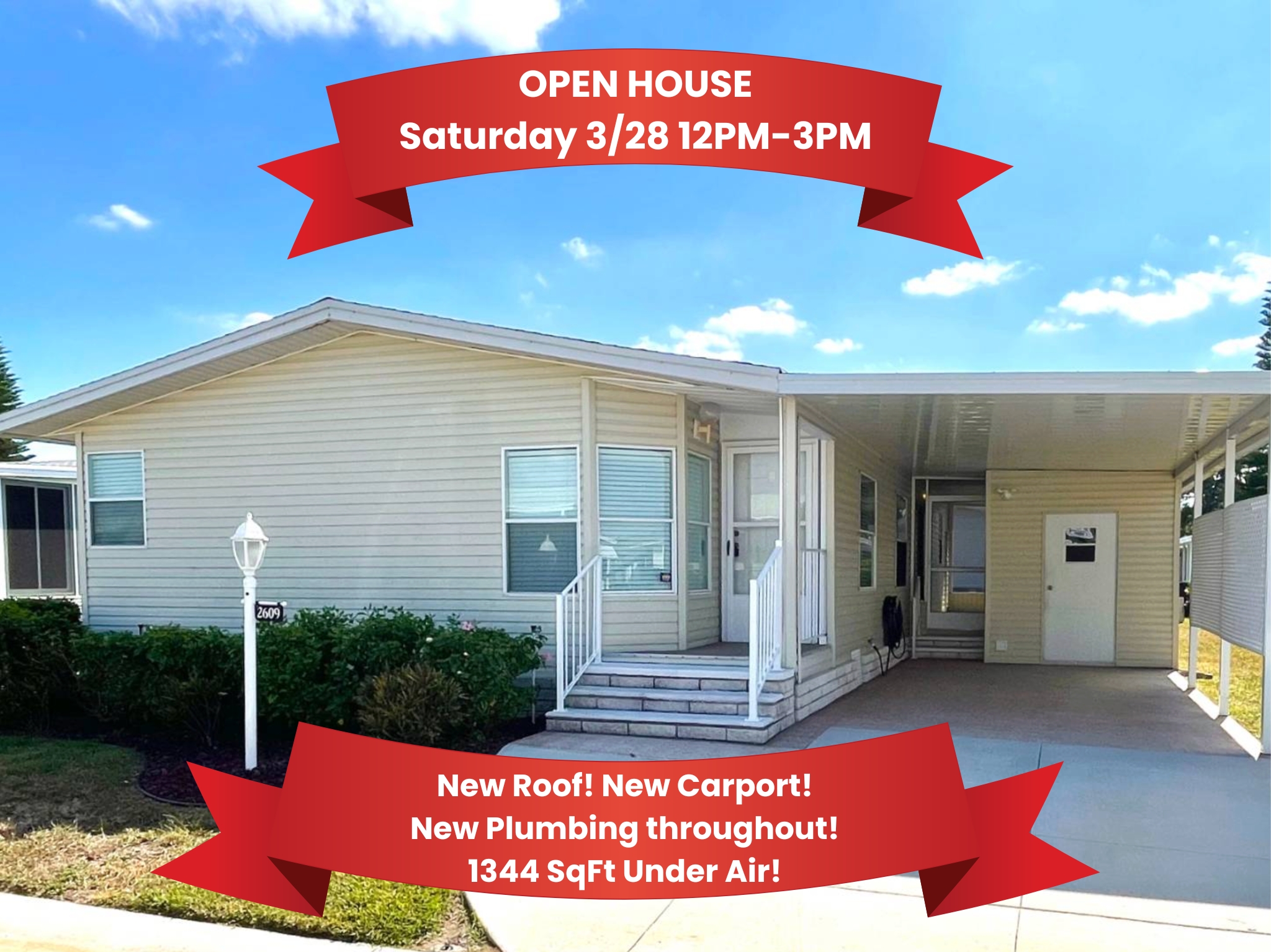 2609 86th Lane E, Palmetto, Florida 34221, 2 Bedrooms Bedrooms, ,2 BathroomsBathrooms,55-Plus Mobile Home,For Sale,86th Lane E,4245