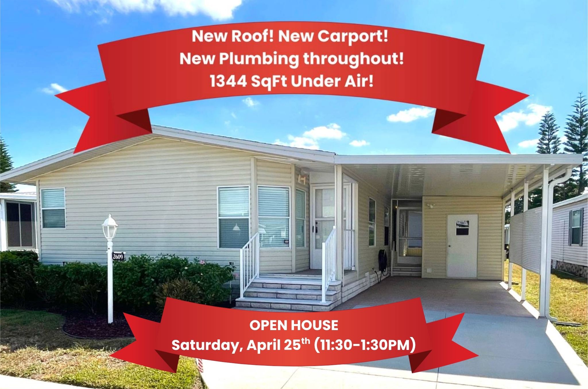 2609 86th Lane E, Palmetto, Florida 34221, 2 Bedrooms Bedrooms, ,2 BathroomsBathrooms,55-Plus Mobile Home,For Sale,86th Lane E,4245