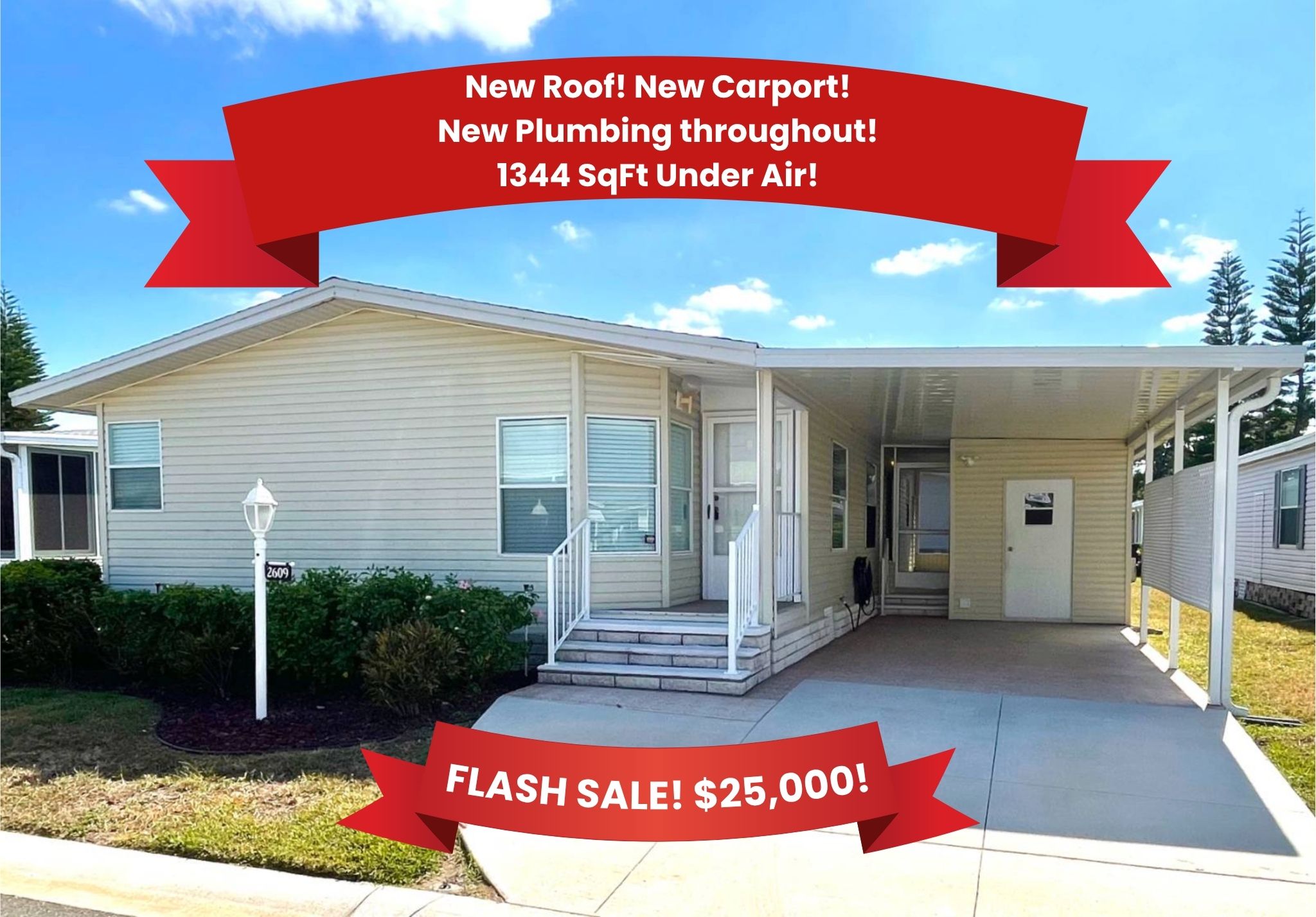 2609 86th Lane E, Palmetto, Florida 34221, 2 Bedrooms Bedrooms, ,2 BathroomsBathrooms,55-Plus Mobile Home,For Sale,86th Lane E,4245