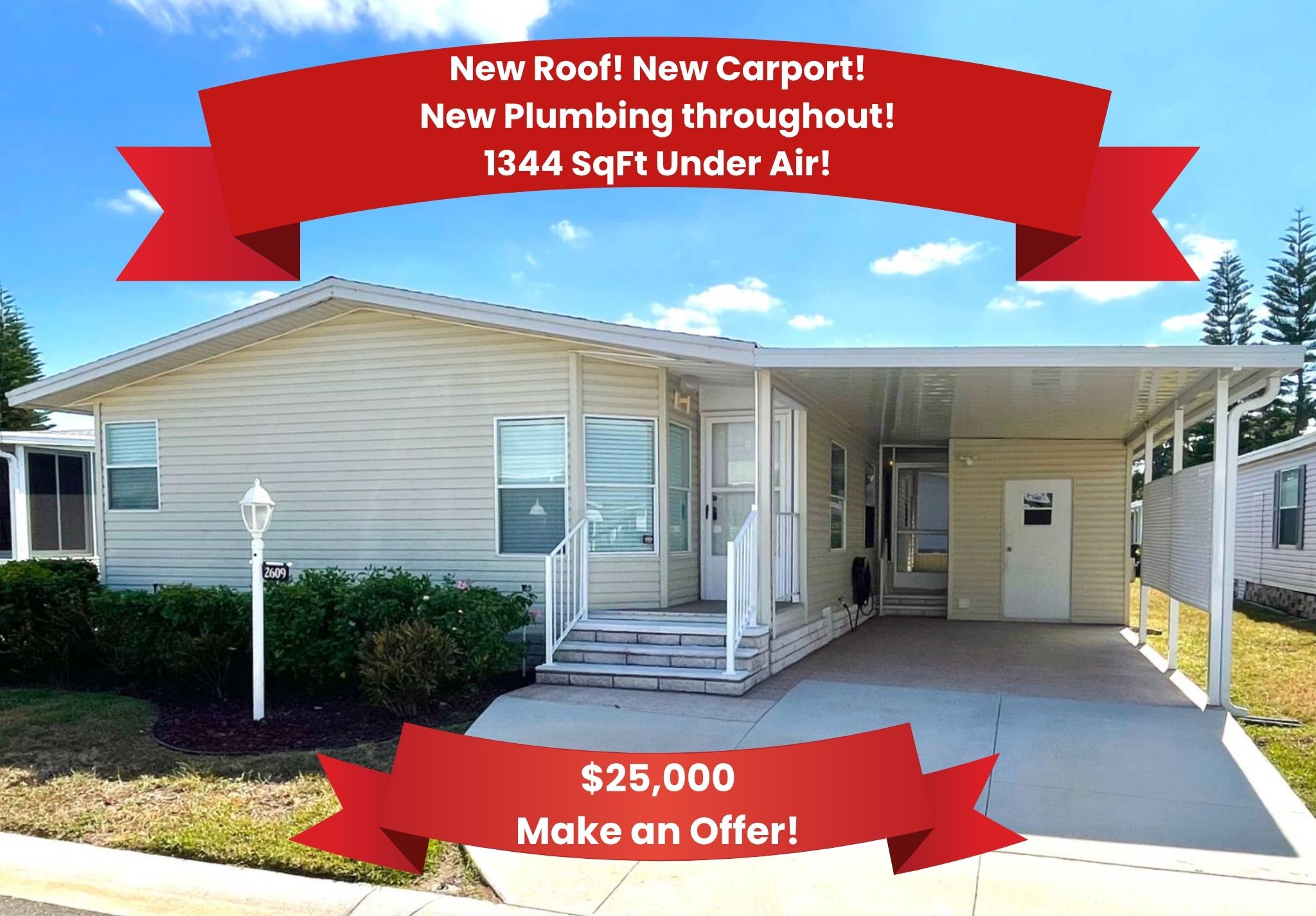 2609 86th Lane E, Palmetto, Florida 34221, 2 Bedrooms Bedrooms, ,2 BathroomsBathrooms,55-Plus Mobile Home,For Sale,86th Lane E,4245