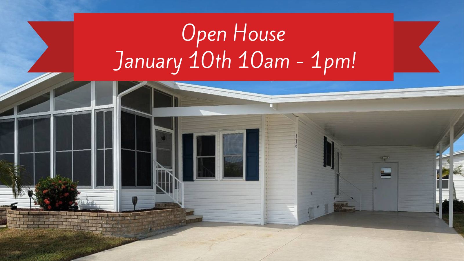 136 Begonia Terrace, Parrish, Florida 34219, 2 Bedrooms Bedrooms, ,2 BathroomsBathrooms,55-Plus Mobile Home,For Sale,Begonia Terrace,4254