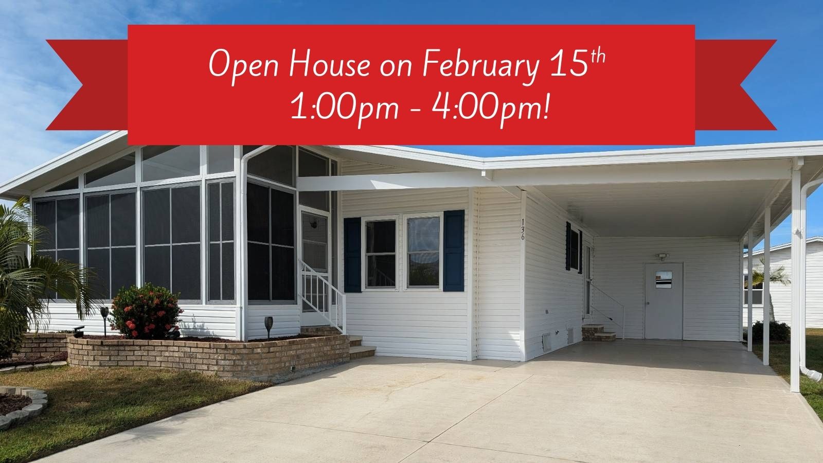 136 Begonia Terrace, Parrish, Florida 34219, 2 Bedrooms Bedrooms, ,2 BathroomsBathrooms,55-Plus Mobile Home,For Sale,Begonia Terrace,4254