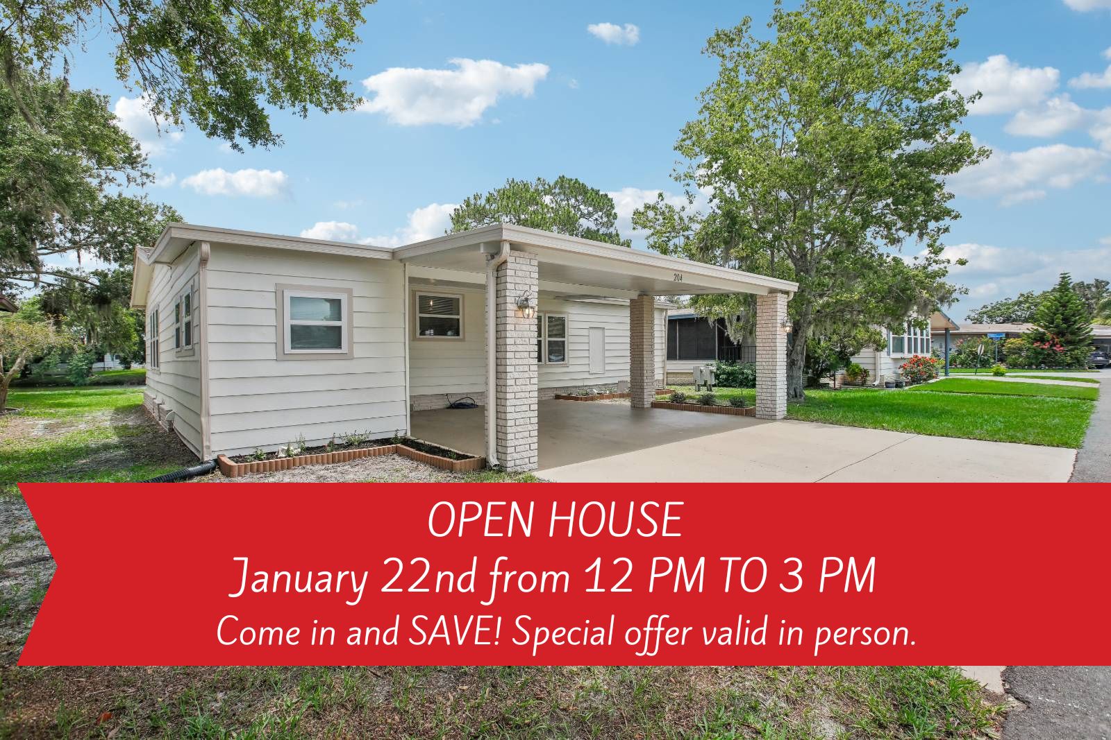 204 Meadow Brook Ln, Plant City, Florida 33563, 2 Bedrooms Bedrooms, ,2 BathroomsBathrooms,55-Plus Mobile Home,For Sale,Meadow Brook Ln,4255