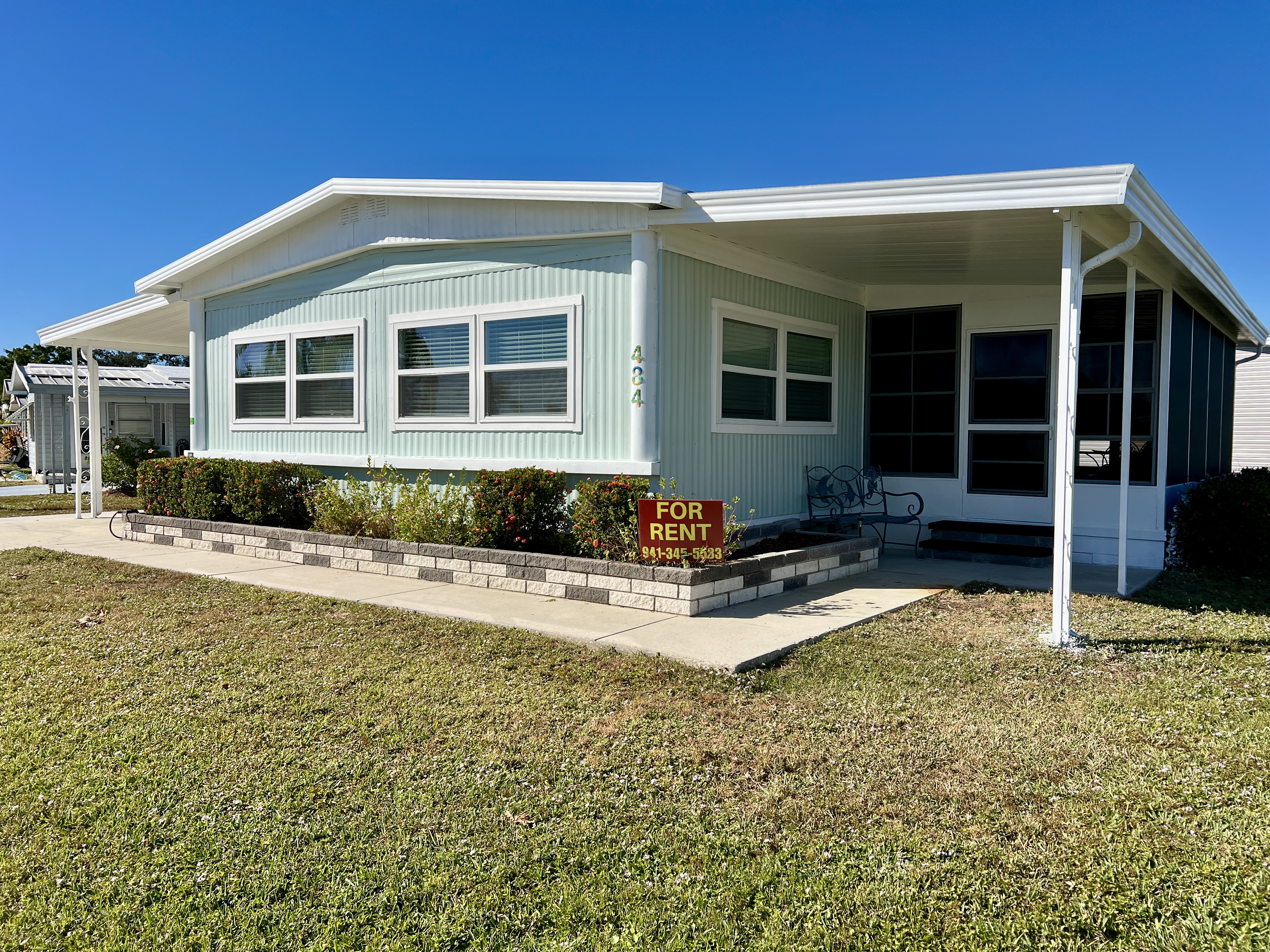 484 Flamingo Lane, Ellenton, Florida 34222, 2 Bedrooms Bedrooms, ,2 BathroomsBathrooms,55-Plus Mobile Home,For Rent,Flamingo Lane,4262