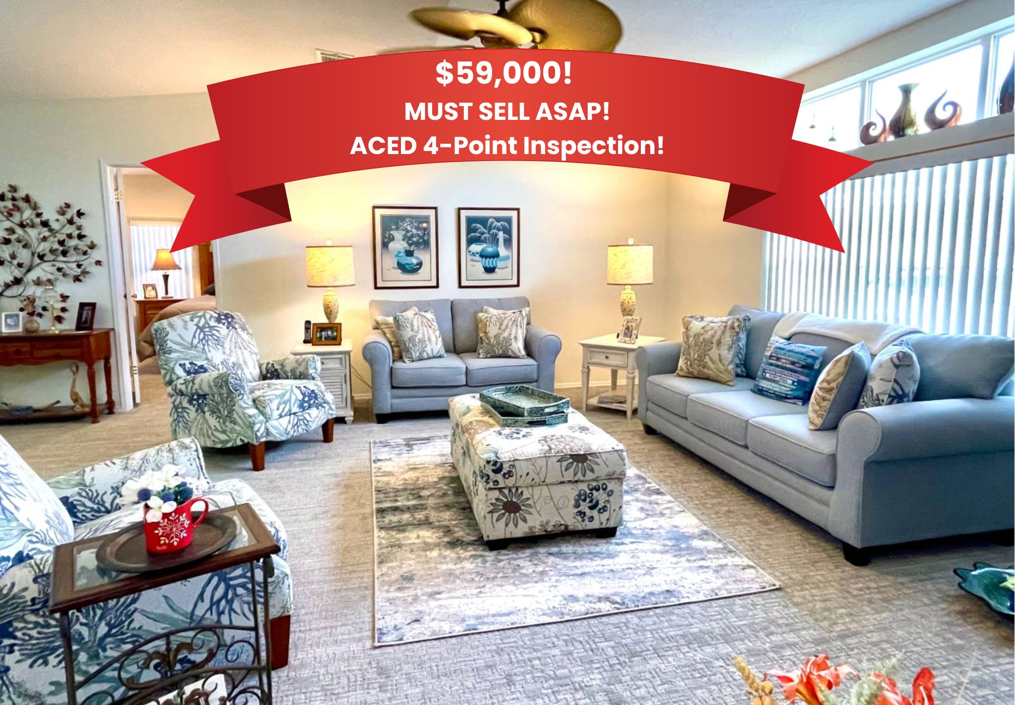 8604 26th Drive E, Palmetto, Florida 34221, 2 Bedrooms Bedrooms, ,2 BathroomsBathrooms,55-Plus Mobile Home,For Sale,26th Drive E,4280