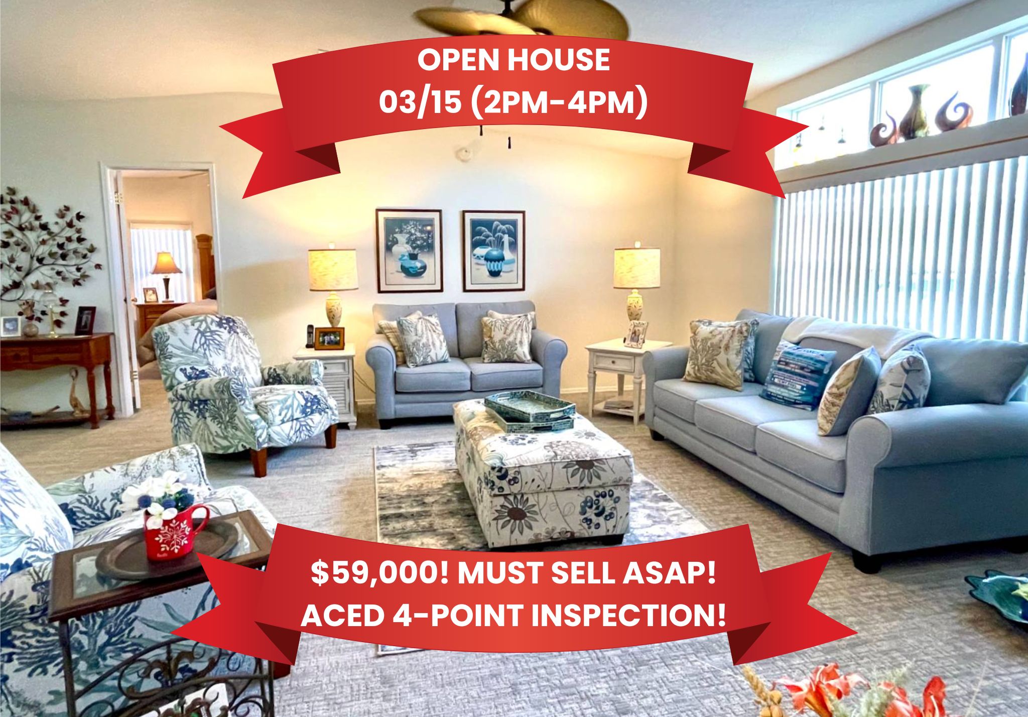 8604 26th Drive E, Palmetto, Florida 34221, 2 Bedrooms Bedrooms, ,2 BathroomsBathrooms,55-Plus Mobile Home,For Sale,26th Drive E,4280