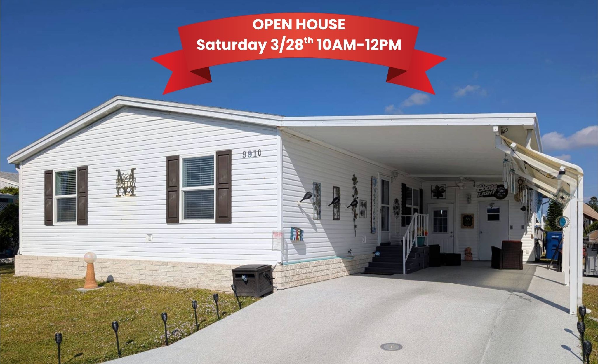 9910 Suncrest St, Parrish, Florida 34219, 3 Bedrooms Bedrooms, ,2 BathroomsBathrooms,55-Plus Mobile Home,For Sale,Suncrest St,4281