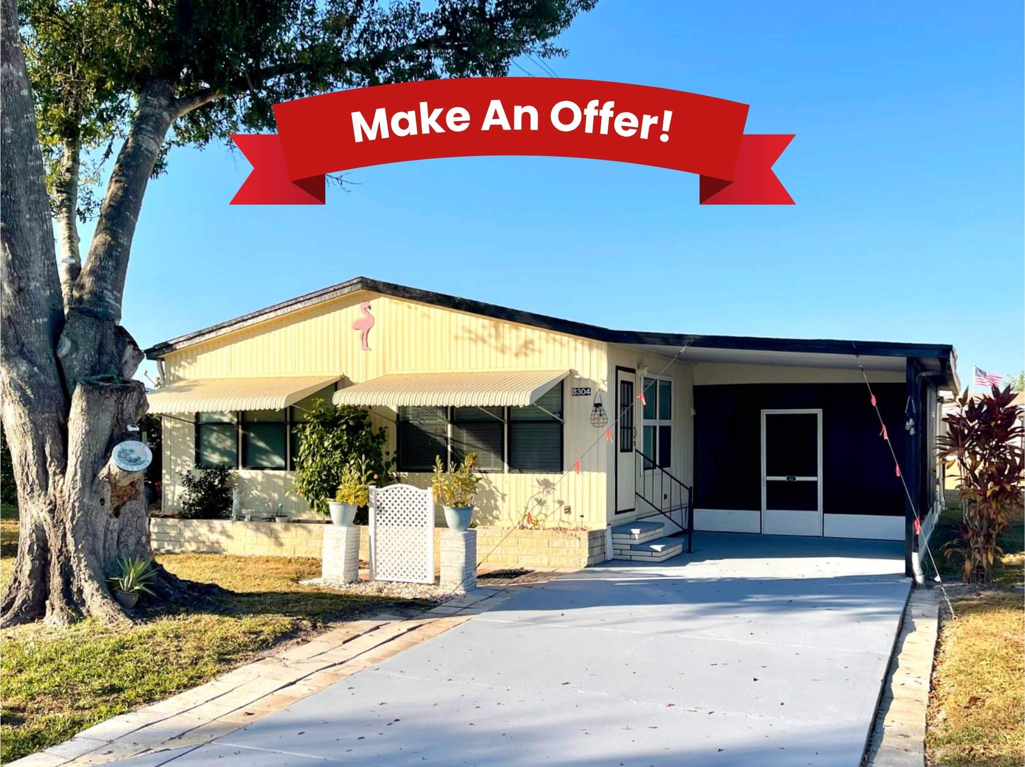 8304 Desoto Drive, Ellenton, Florida 34222, 3 Bedrooms Bedrooms, ,2.5 BathroomsBathrooms,55-Plus Mobile Home,For Sale,Desoto Drive,4294