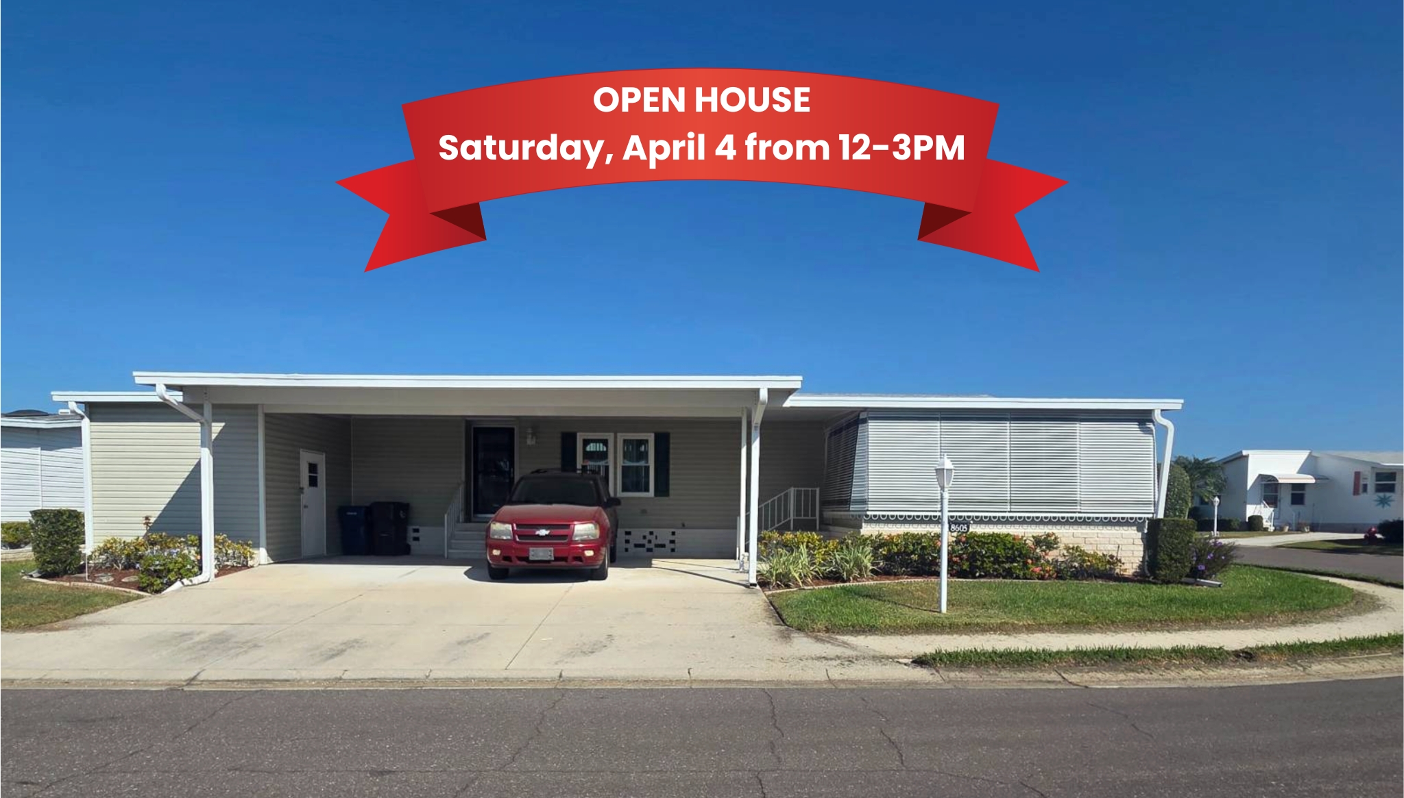 8605 27th Avenue E, Palmetto, Florida 34221, 2 Bedrooms Bedrooms, ,2 BathroomsBathrooms,55-Plus Mobile Home,For Sale,27th Avenue E,4303