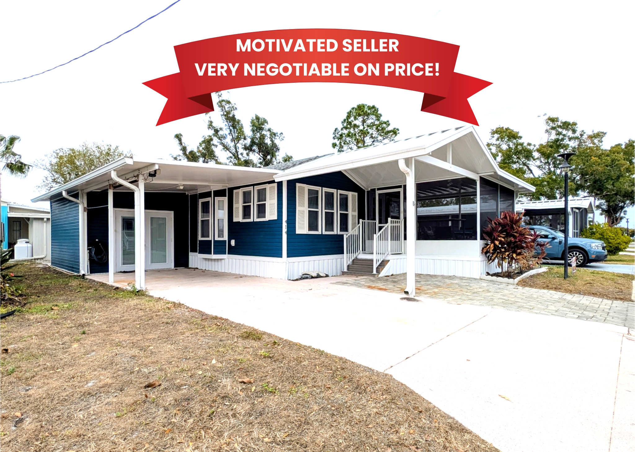 2206 Chaney Dr, Lot 414, Ruskin, Florida 33570, 2 Bedrooms Bedrooms, ,1 BathroomBathrooms,55-Plus Mobile Home,For Sale,Chaney Dr, Lot 414,4339