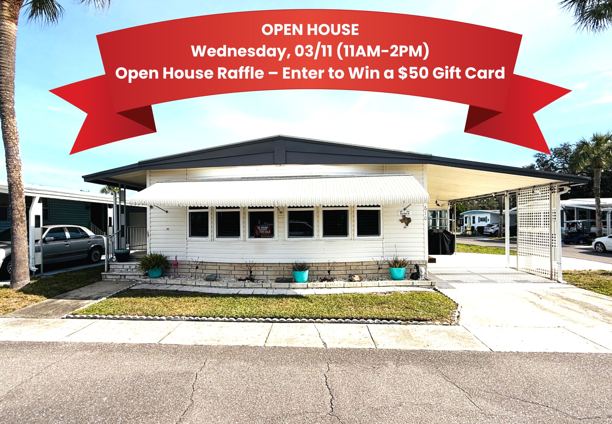 610 Whippoorwill Ln, Largo, Florida 33770, 2 Bedrooms Bedrooms, ,2 BathroomsBathrooms,55-Plus Mobile Home,For Sale,Whippoorwill Ln,4369