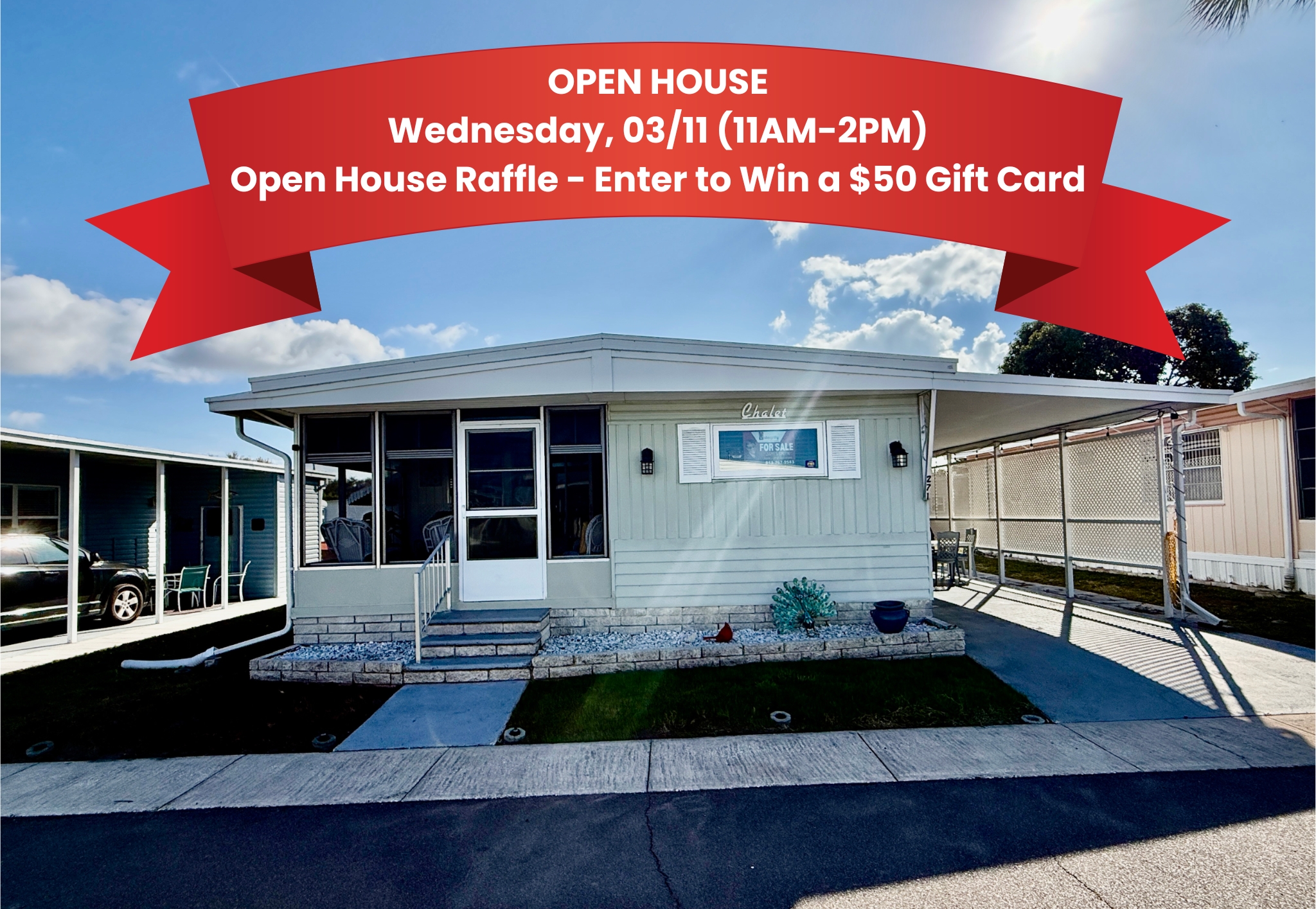 271 Sunnyside Lane, Clearwater, Florida 33770, 2 Bedrooms Bedrooms, ,2 BathroomsBathrooms,55-Plus Mobile Home,For Sale,Sunnyside Lane,4418