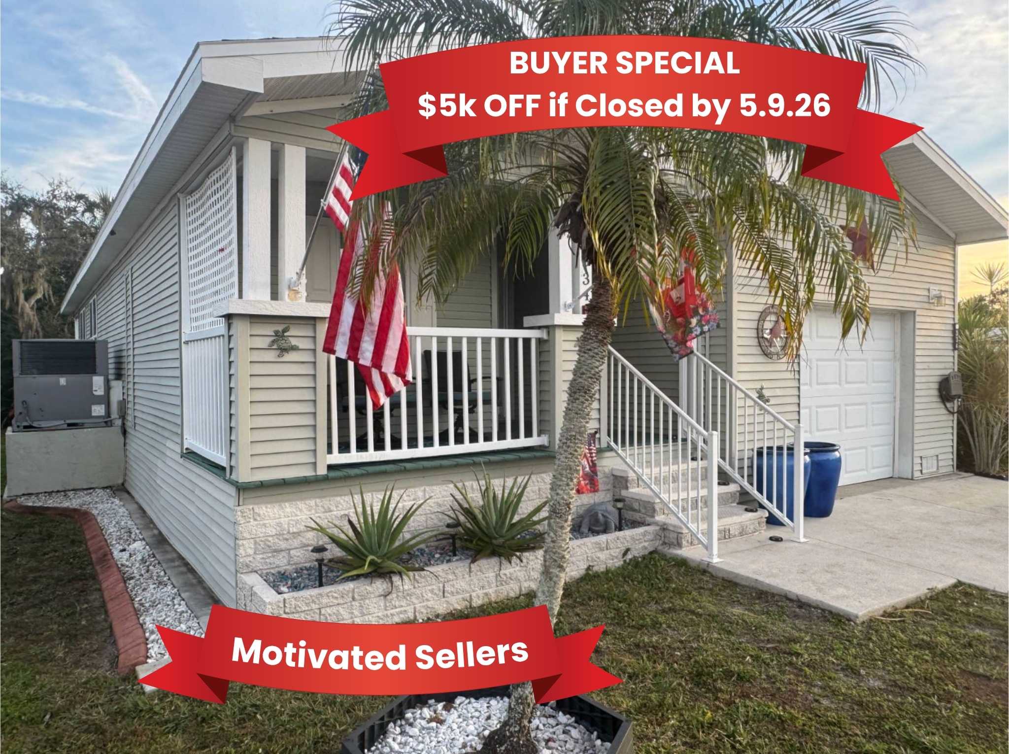 334 Den Helder Ave, Ellenton, Florida 34222, 2 Bedrooms Bedrooms, ,2 BathroomsBathrooms,55-Plus Mobile Home,For Sale,Den Helder Ave,4433