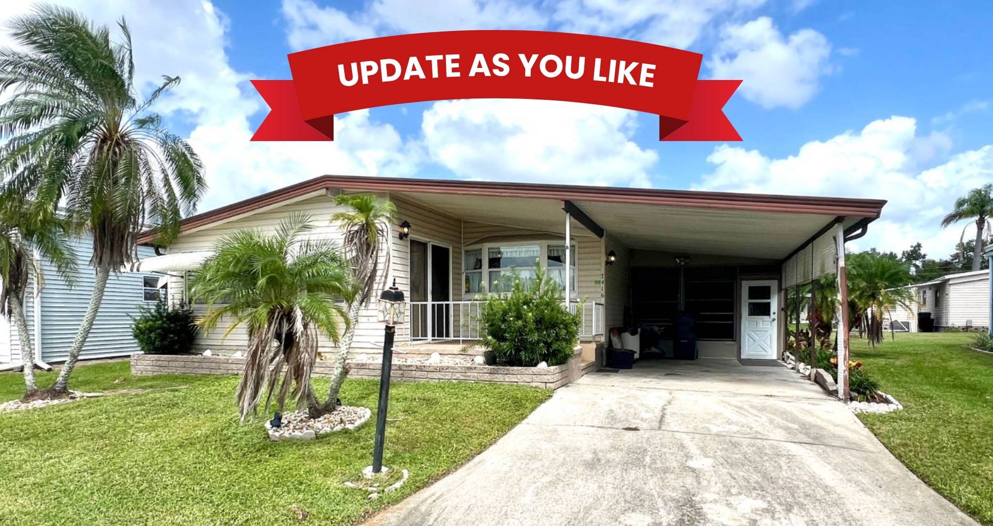 7416 Queens Way, Ellenton, Florida 34222, 2 Bedrooms Bedrooms, ,2 BathroomsBathrooms,55-Plus Mobile Home,For Sale,Queens Way,4445