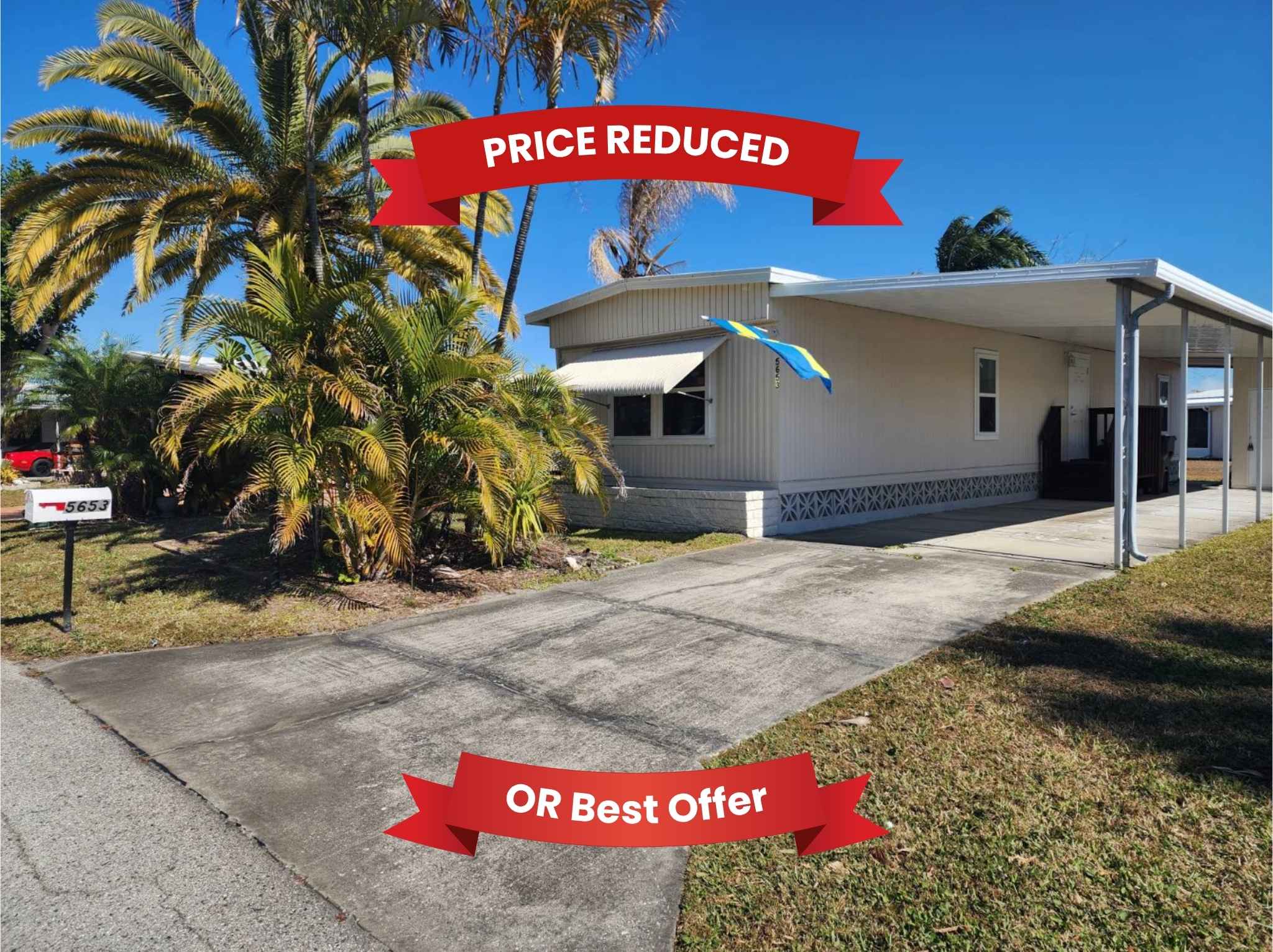 5653 Whistling Tree Lane, Bradenton, Florida 34203, 2 Bedrooms Bedrooms, ,1 BathroomBathrooms,55-Plus Mobile Home,For Sale,Whistling Tree Lane,4504