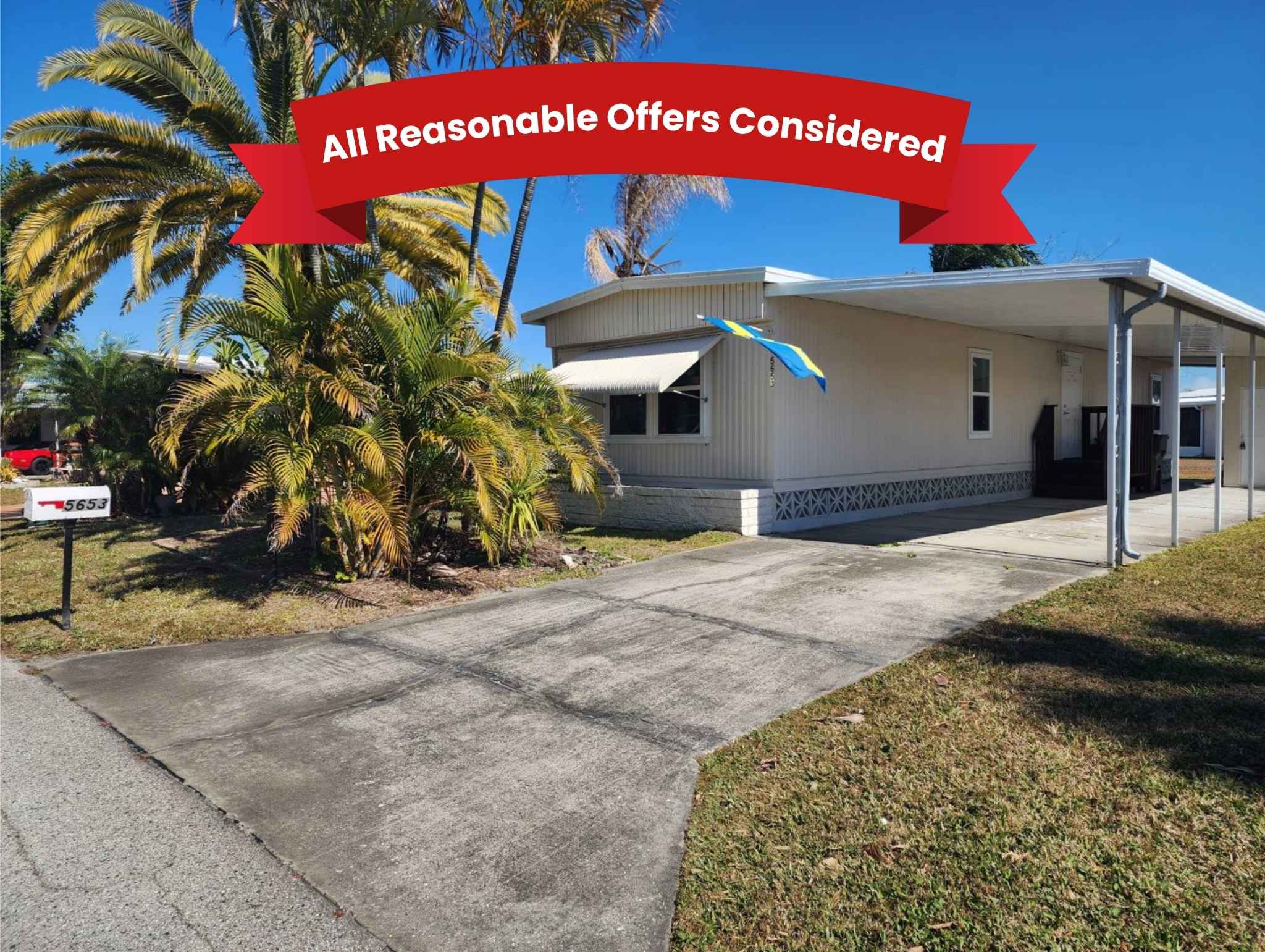5653 Whistling Tree Lane, Bradenton, Florida 34203, 2 Bedrooms Bedrooms, ,1 BathroomBathrooms,55-Plus Mobile Home,For Sale,Whistling Tree Lane,4504