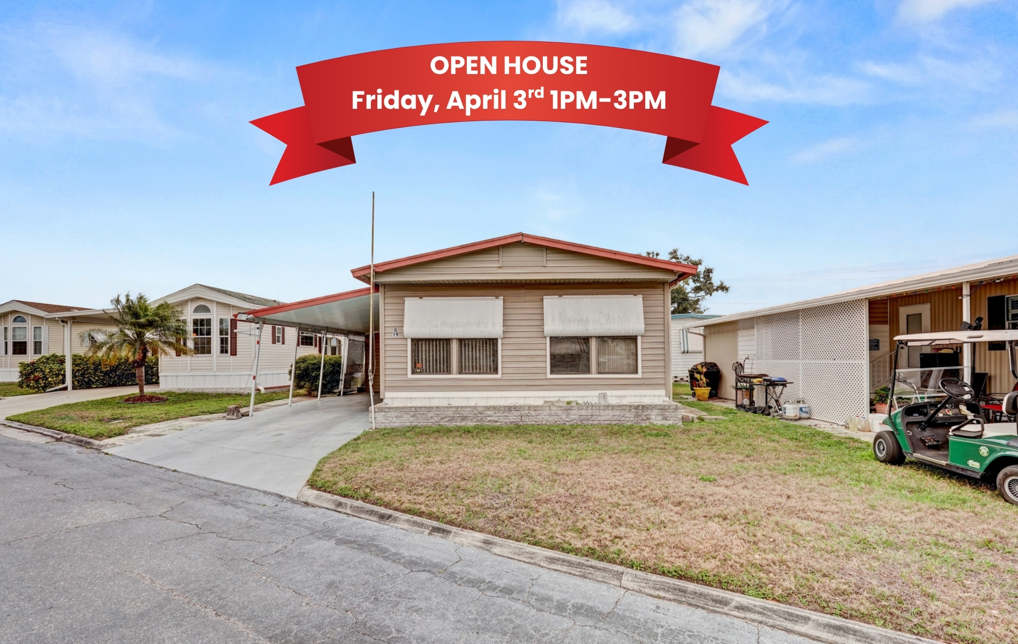 508 44th Avenue E, Lot G19, Bradenton, Florida 34203, 2 Bedrooms Bedrooms, ,2 BathroomsBathrooms,55-Plus Mobile Home,For Sale,44th Avenue E, Lot G19,4516