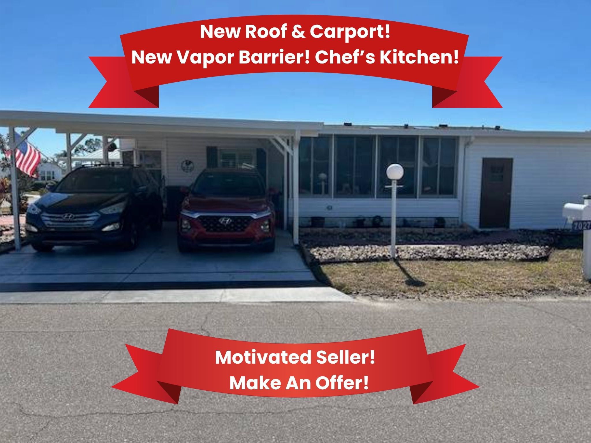 7027 Date Palm Ln, Ellenton, Florida 34222, 2 Bedrooms Bedrooms, ,2 BathroomsBathrooms,55-Plus Mobile Home,For Sale,Date Palm Ln,4521