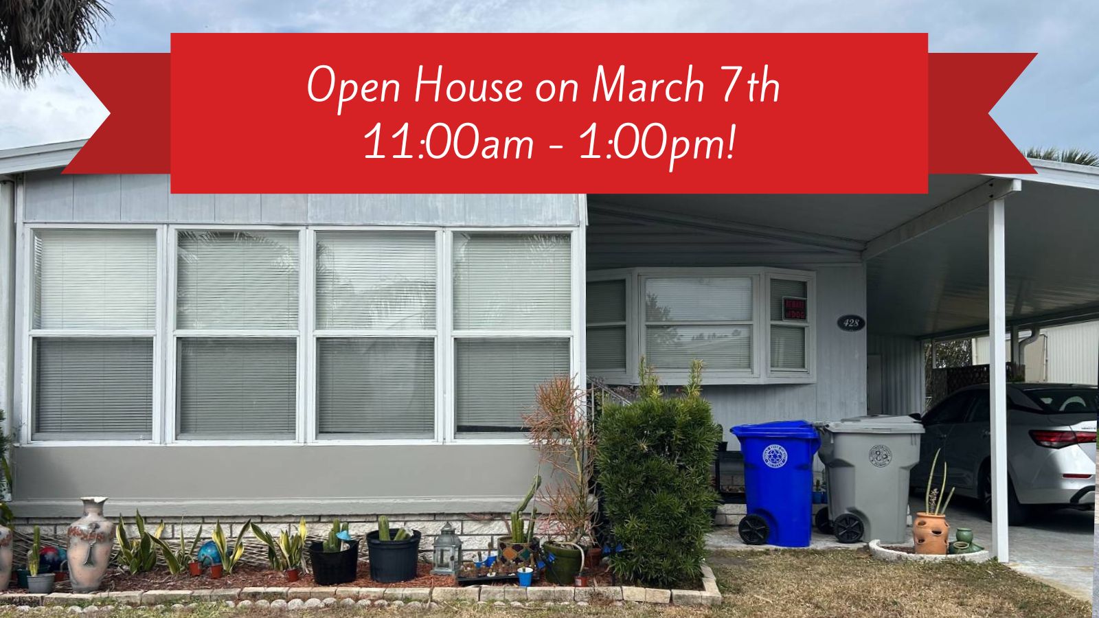 7300 20th St, Lot 428, Vero Beach, Florida 32966, 2 Bedrooms Bedrooms, ,2 BathroomsBathrooms,55-Plus Mobile Home,For Sale,20th St, Lot 428,4534