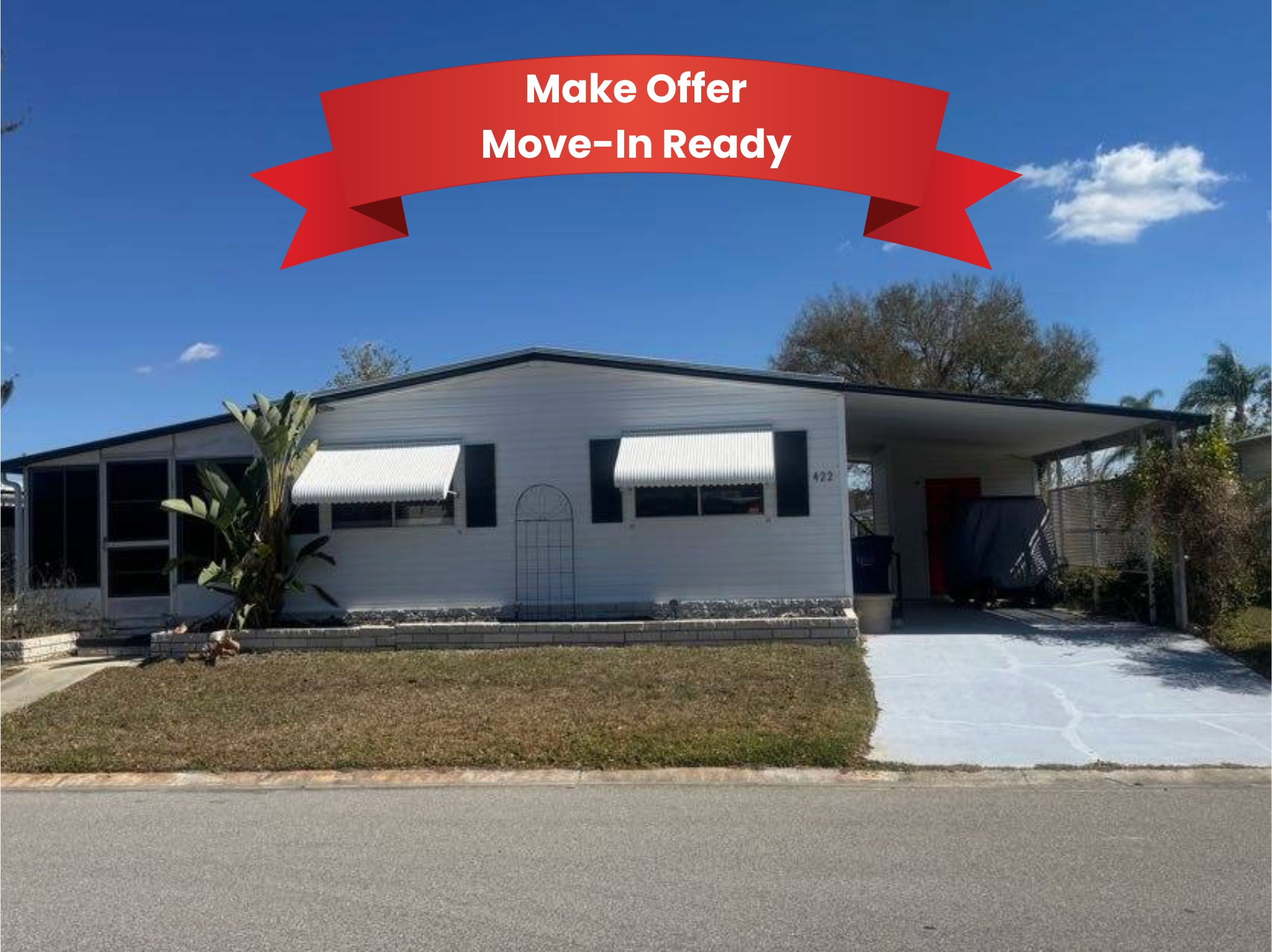 422 Sunset Circle N, Ellenton, Florida 34222, 2 Bedrooms Bedrooms, ,2 BathroomsBathrooms,55-Plus Mobile Home,For Sale,Sunset Circle N,4579