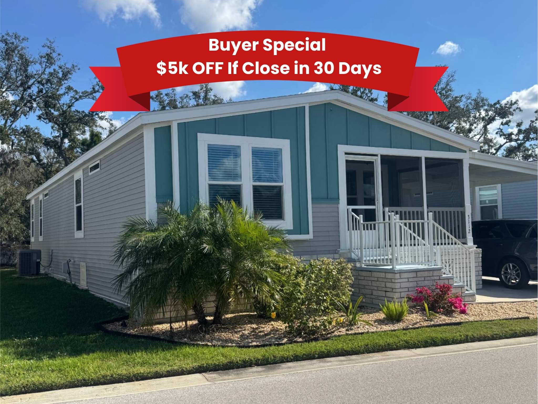 3112 Acorn Trail, Ellenton, Florida 34222, 3 Bedrooms Bedrooms, ,2 BathroomsBathrooms,55-Plus Mobile Home,For Sale,Acorn Trail,4581