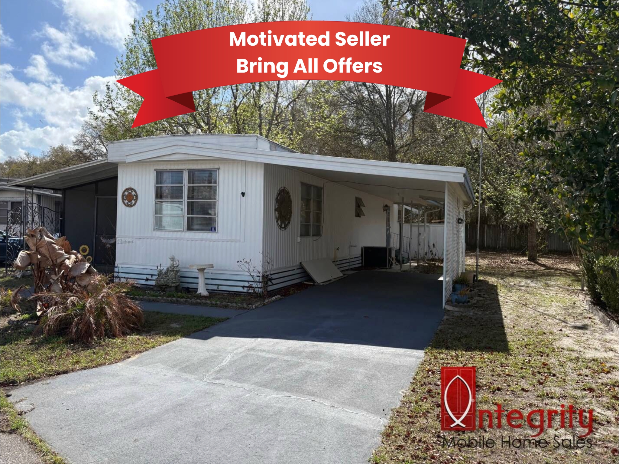 11 Orange St, Deland, Florida 32724, 2 Bedrooms Bedrooms, ,1 BathroomBathrooms,55-Plus Mobile Home,For Sale,Orange St,4615