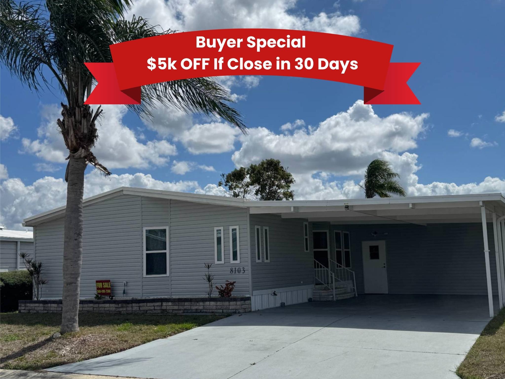 8103 Lemonwood Dr S, Ellenton, Florida 34222, 2 Bedrooms Bedrooms, ,2 BathroomsBathrooms,55-Plus Mobile Home,For Sale,Lemonwood Dr S,4627