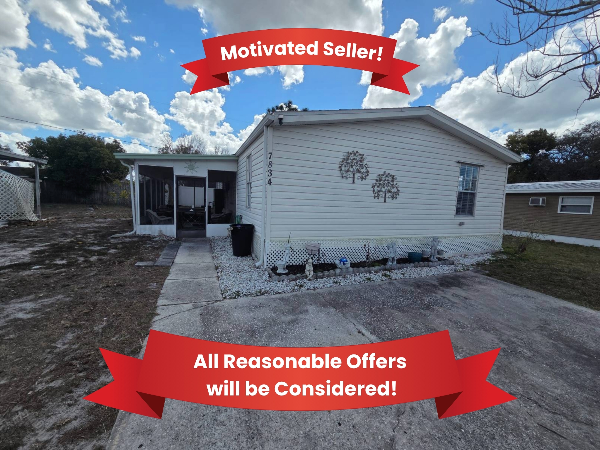 7834 Sunrunner Dr, New Port Richey, Florida 34653, 3 Bedrooms Bedrooms, ,2 BathroomsBathrooms,55-Plus Mobile Home,For Sale,Sunrunner Dr,4629