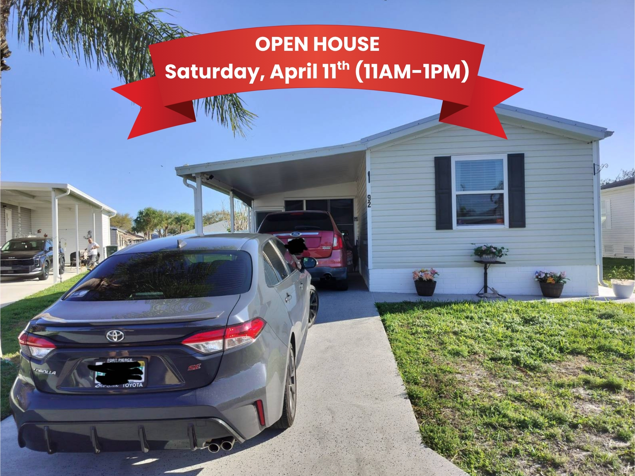 92 Sandhill Blvd, Fort Pierce, Florida 34982, 2 Bedrooms Bedrooms, ,2 BathroomsBathrooms,55-Plus Mobile Home,For Sale,Sandhill Blvd,4661