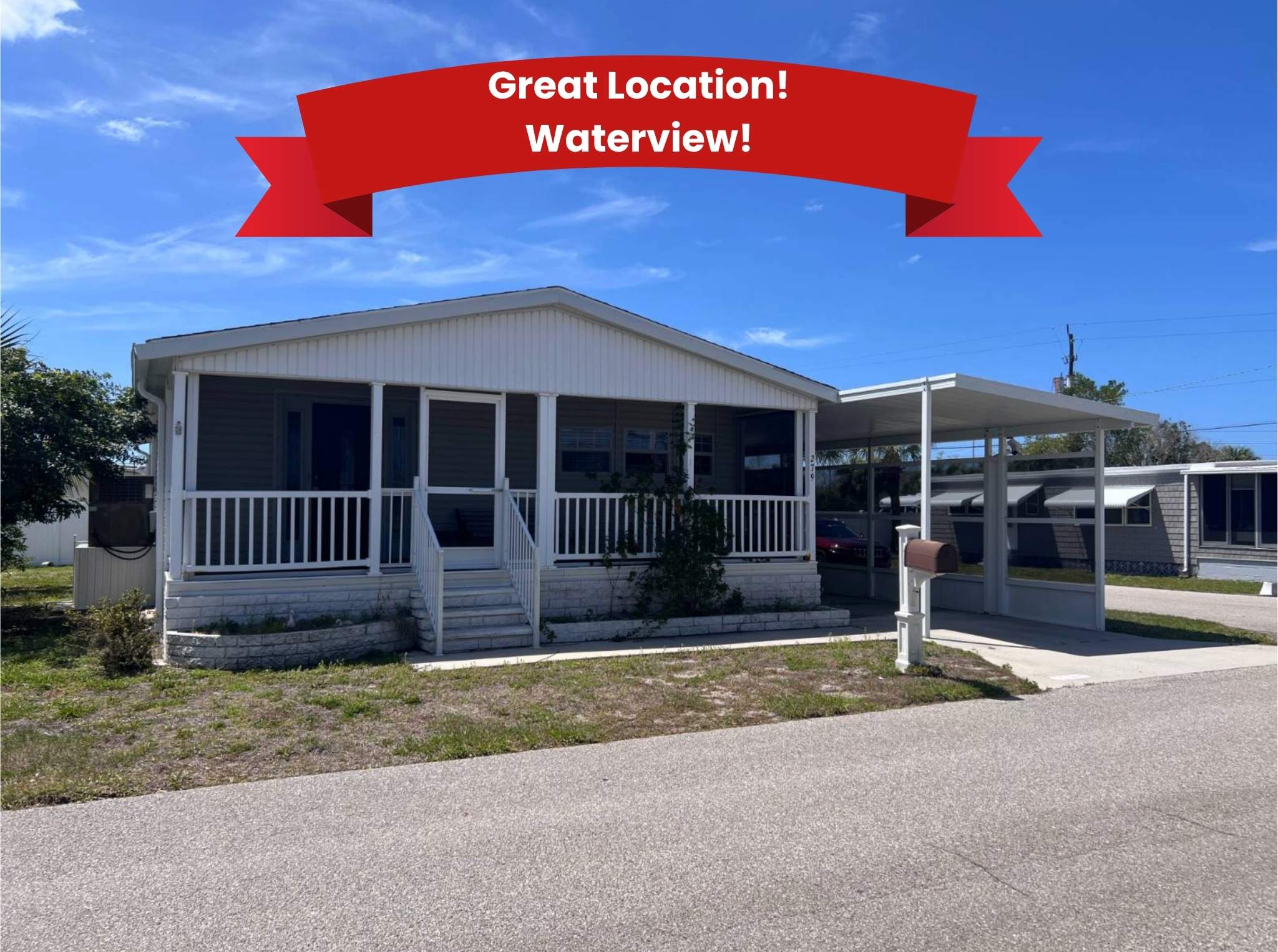 279 Lake Dr, Nokomis, Florida 34275, 2 Bedrooms Bedrooms, ,2 BathroomsBathrooms,55-Plus Mobile Home,For Sale,Lake Dr,4756
