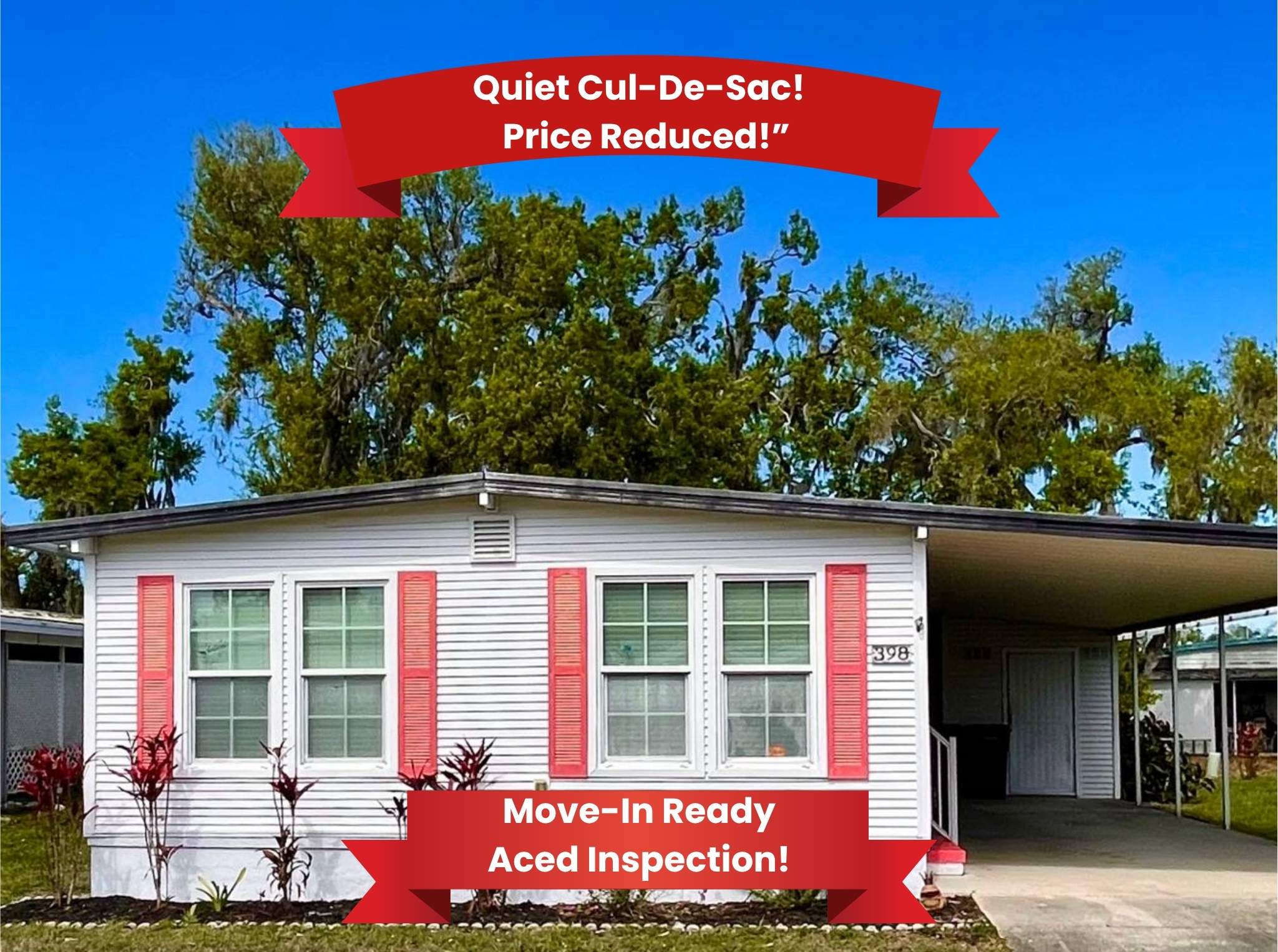 398 Sandpiper Cove, Ellenton, Florida 34222, 2 Bedrooms Bedrooms, ,2 BathroomsBathrooms,55-Plus Mobile Home,For Sale,Sandpiper Cove,4771