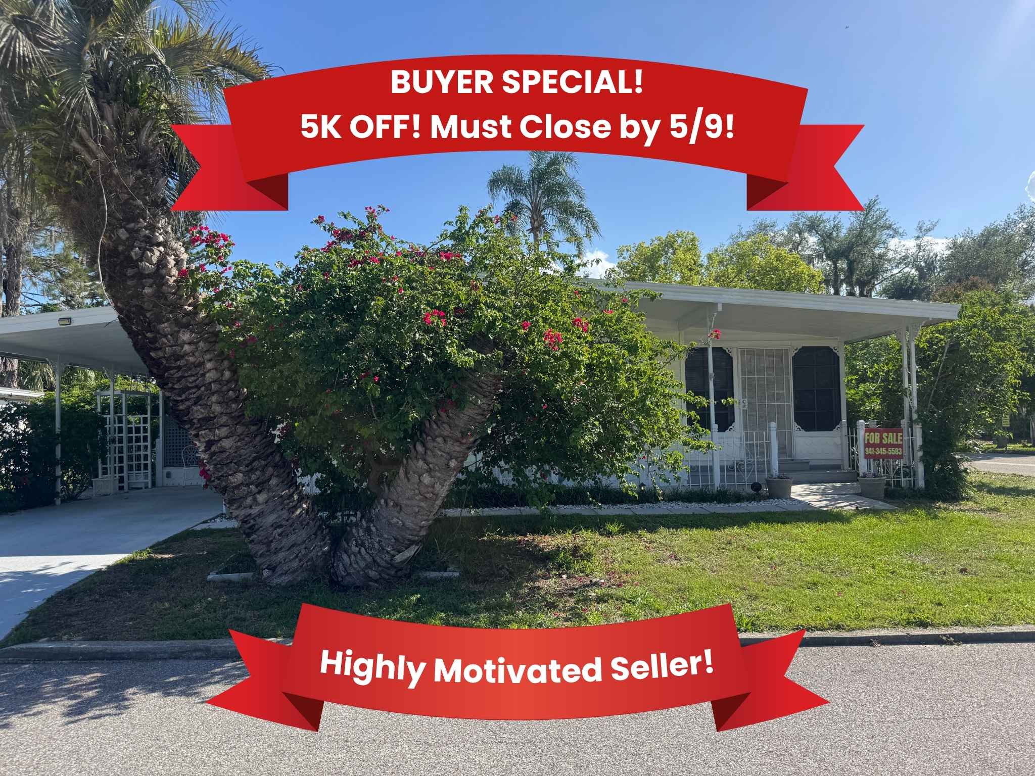 388 Coquina Dr, Ellenton, Florida 34222, 2 Bedrooms Bedrooms, ,2 BathroomsBathrooms,55-Plus Mobile Home,For Sale,Coquina Dr,4772