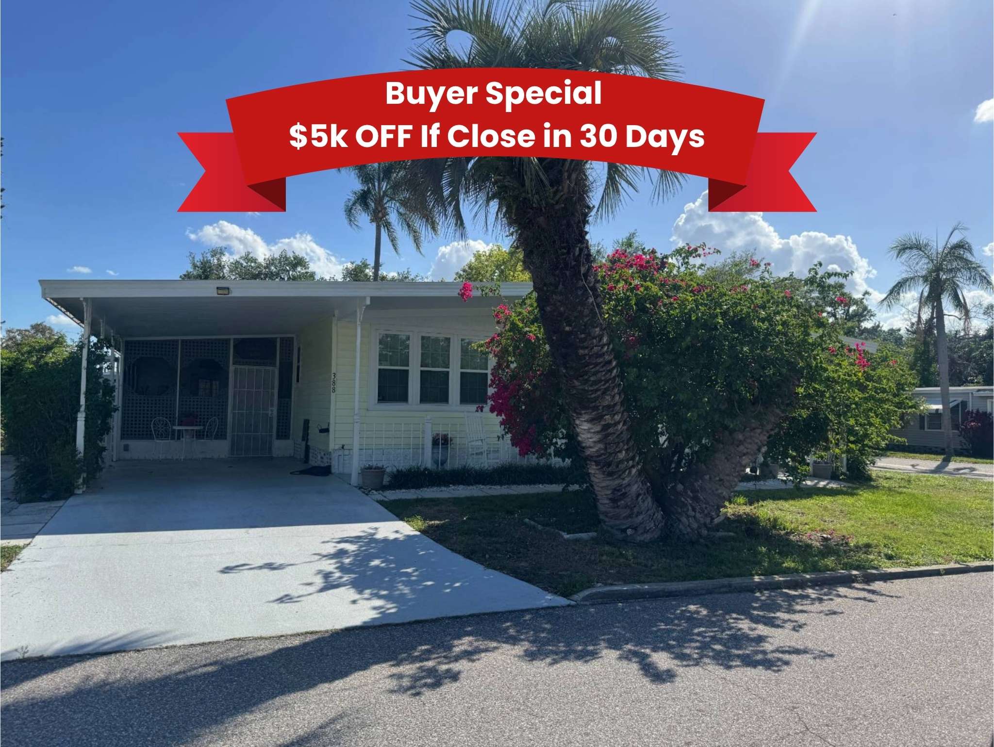 388 Coquina Dr, Ellenton, Florida 34222, 2 Bedrooms Bedrooms, ,2 BathroomsBathrooms,55-Plus Mobile Home,For Sale,Coquina Dr,4772