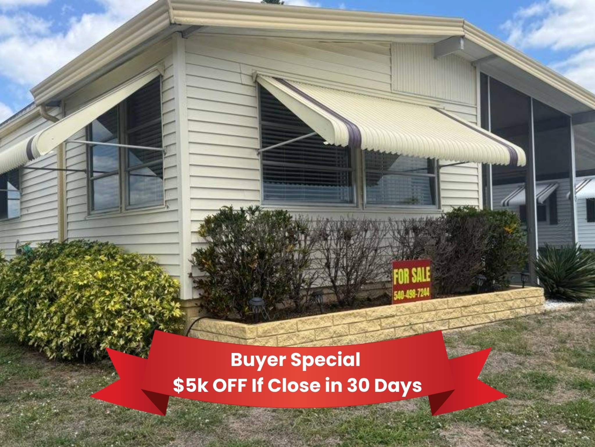 460 Sunset Circle S, Ellenton, Florida 34222, 2 Bedrooms Bedrooms, ,2 BathroomsBathrooms,55-Plus Mobile Home,For Sale,Sunset Circle S,4776