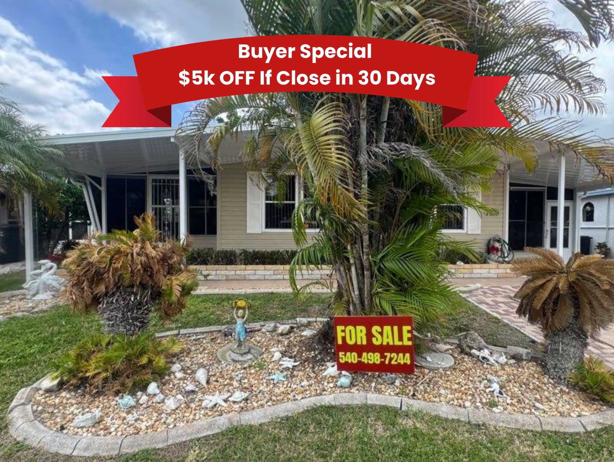 7819 Bonita Way, Ellenton, Florida 34222, 2 Bedrooms Bedrooms, ,2 BathroomsBathrooms,55-Plus Mobile Home,For Sale,Bonita Way,4791